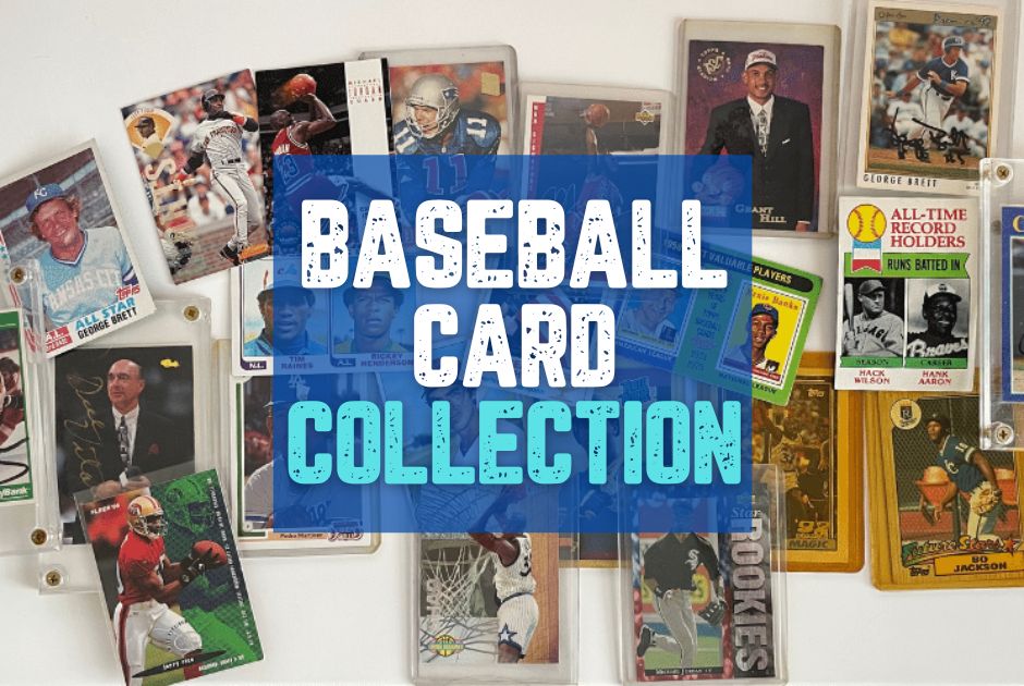 Collection of baseball card collection in a gallery layout