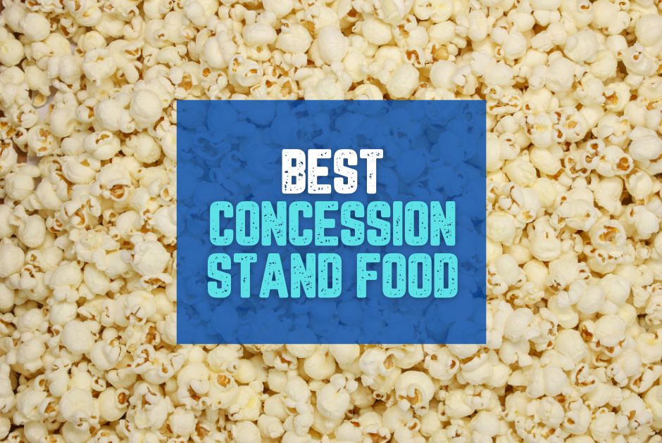 Collection of concession stand food in a gallery layout