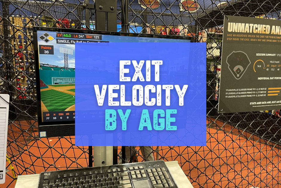 Collection of exit velocity by age in a gallery layout