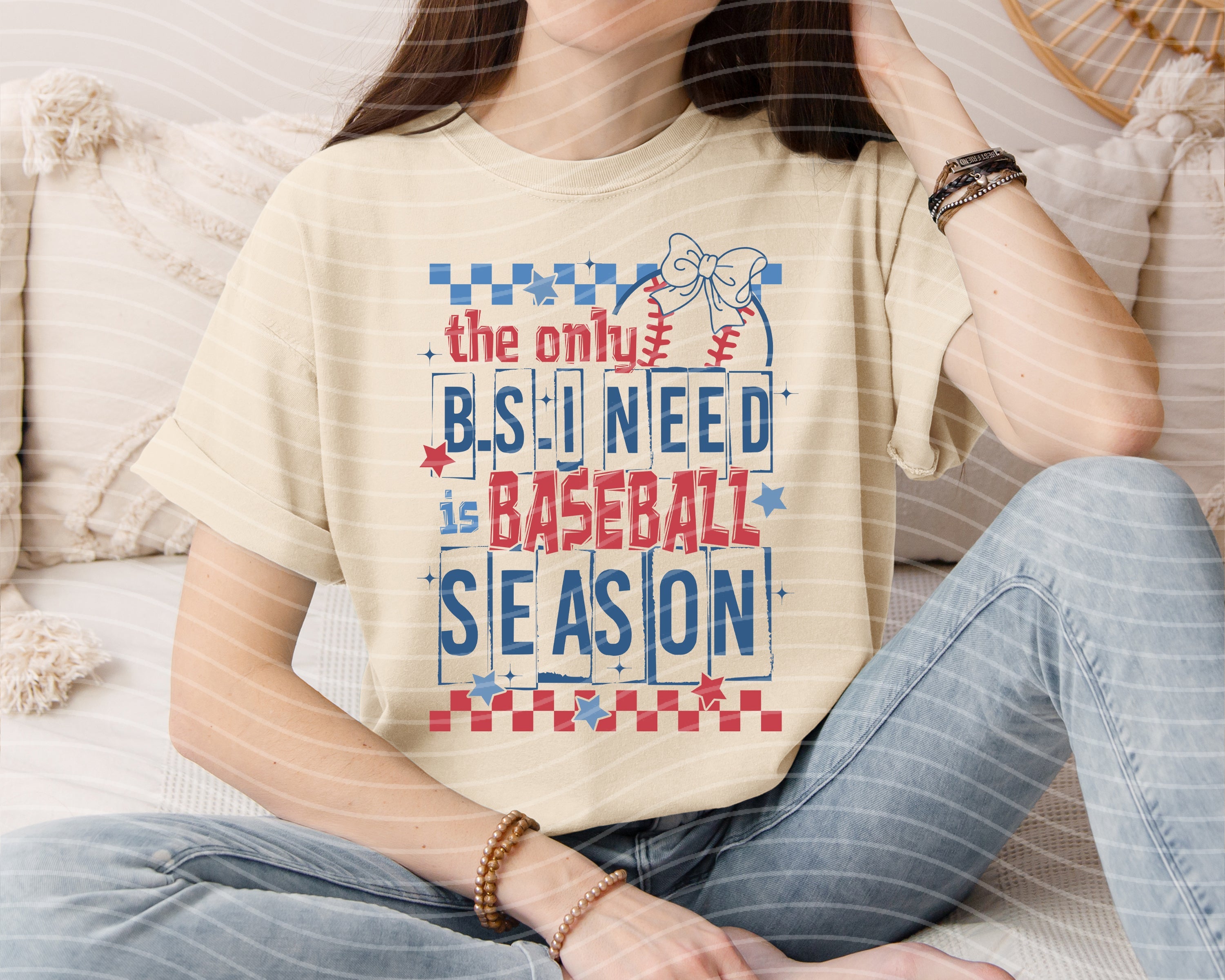 Collection of The Only BS I Need is Baseball Season Graphic Tee in a gallery layout