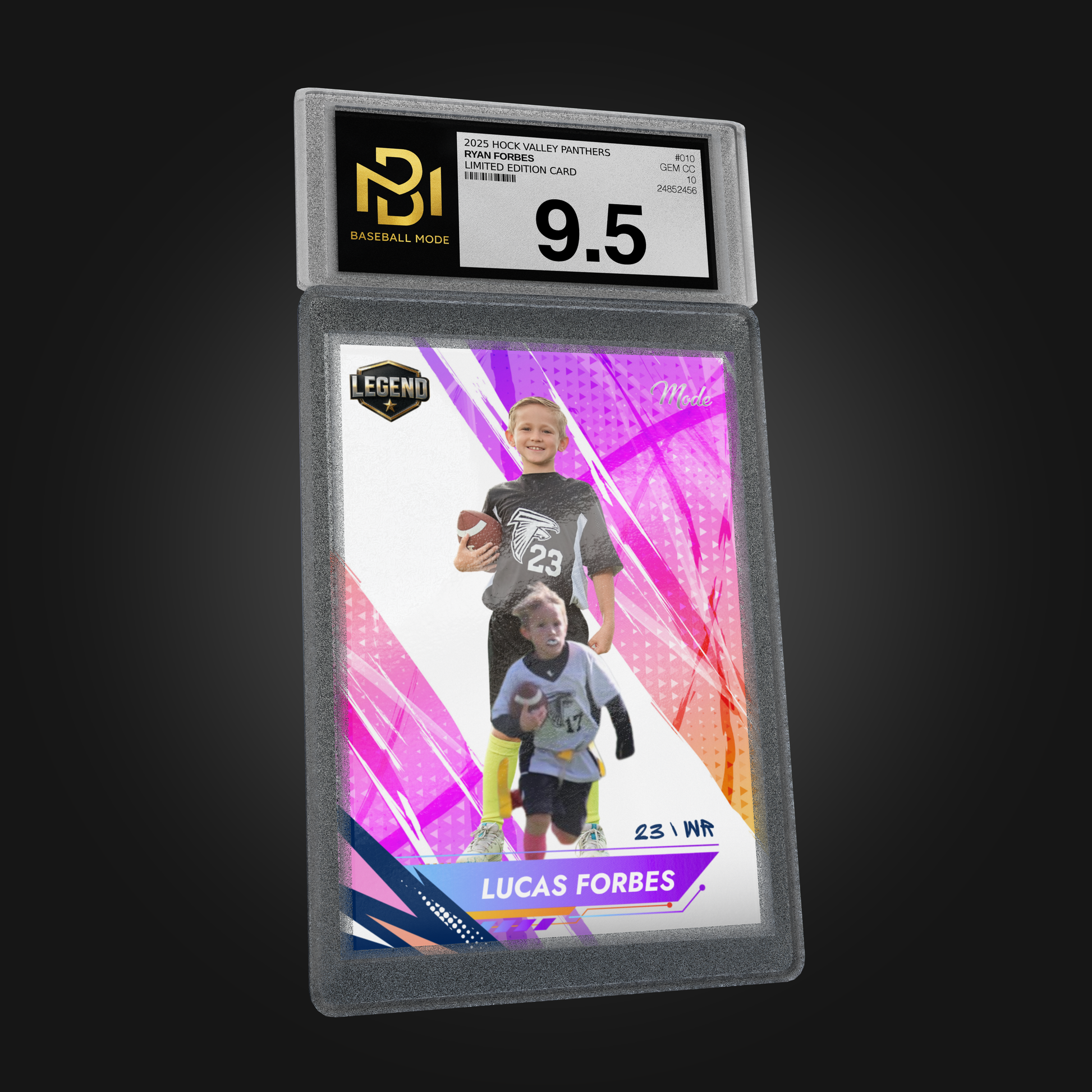 Custom Football Metal Sports Card – “Legend” Edition