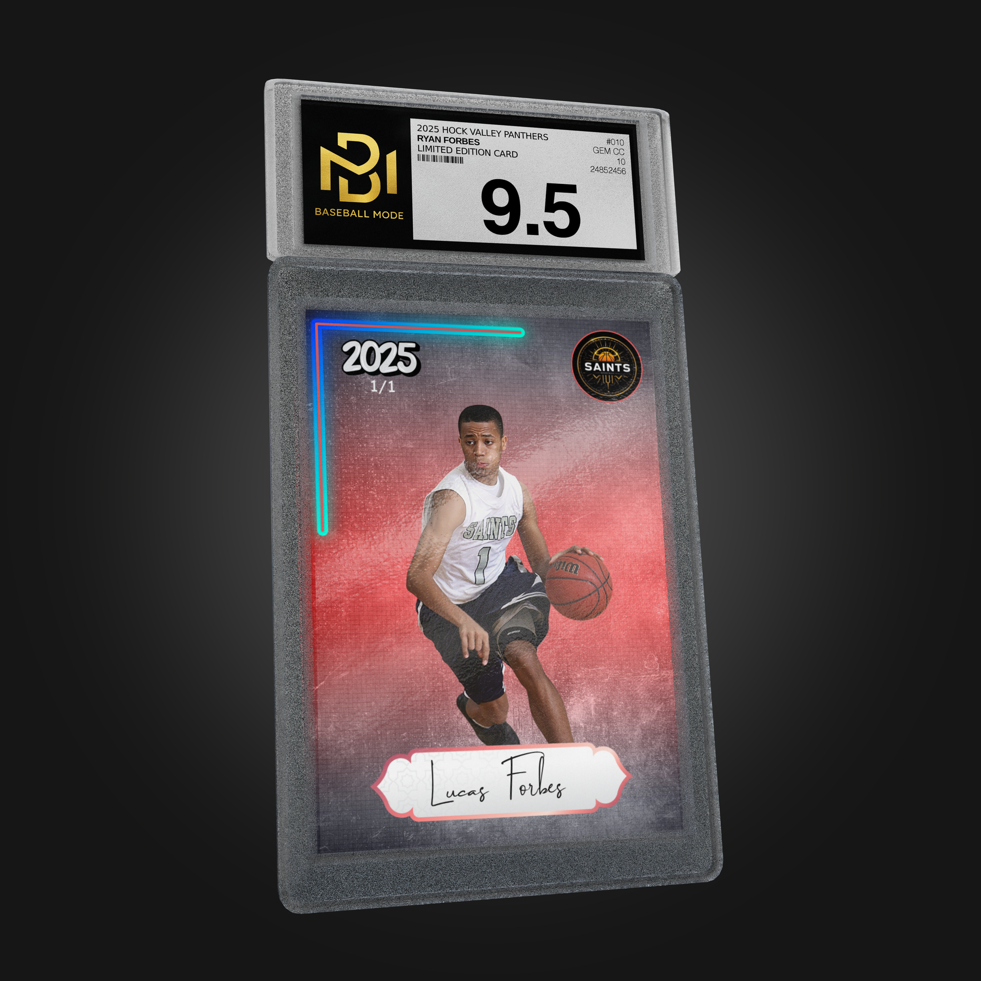 Redline Edition Custom Metal Basketball Card