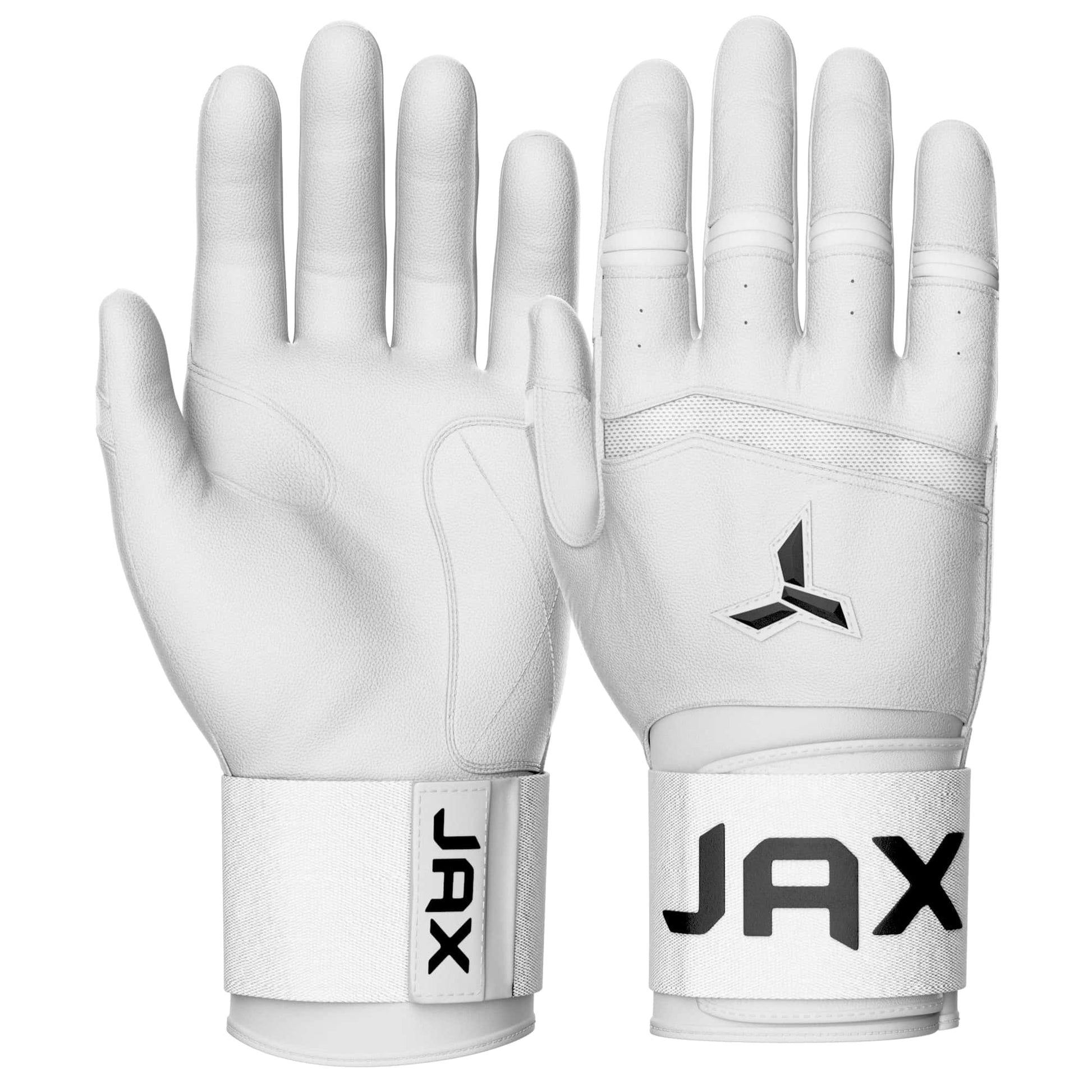 JAX Batting Gloves Platinum White Strap Cuff
