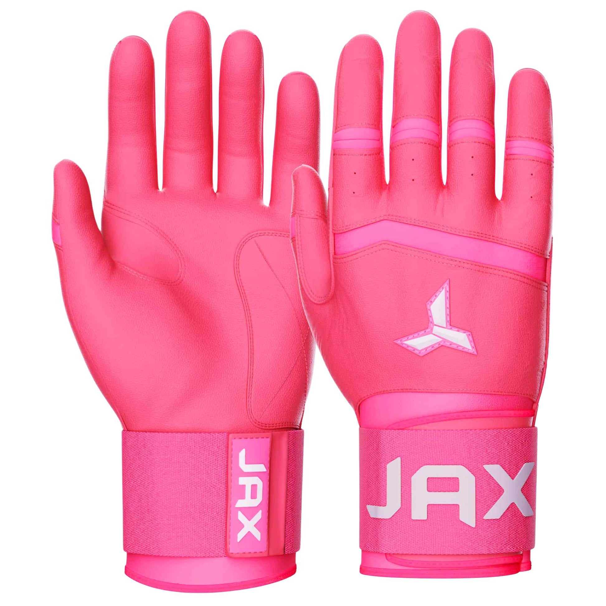 JAX Batting Gloves Pink Strap Cuff