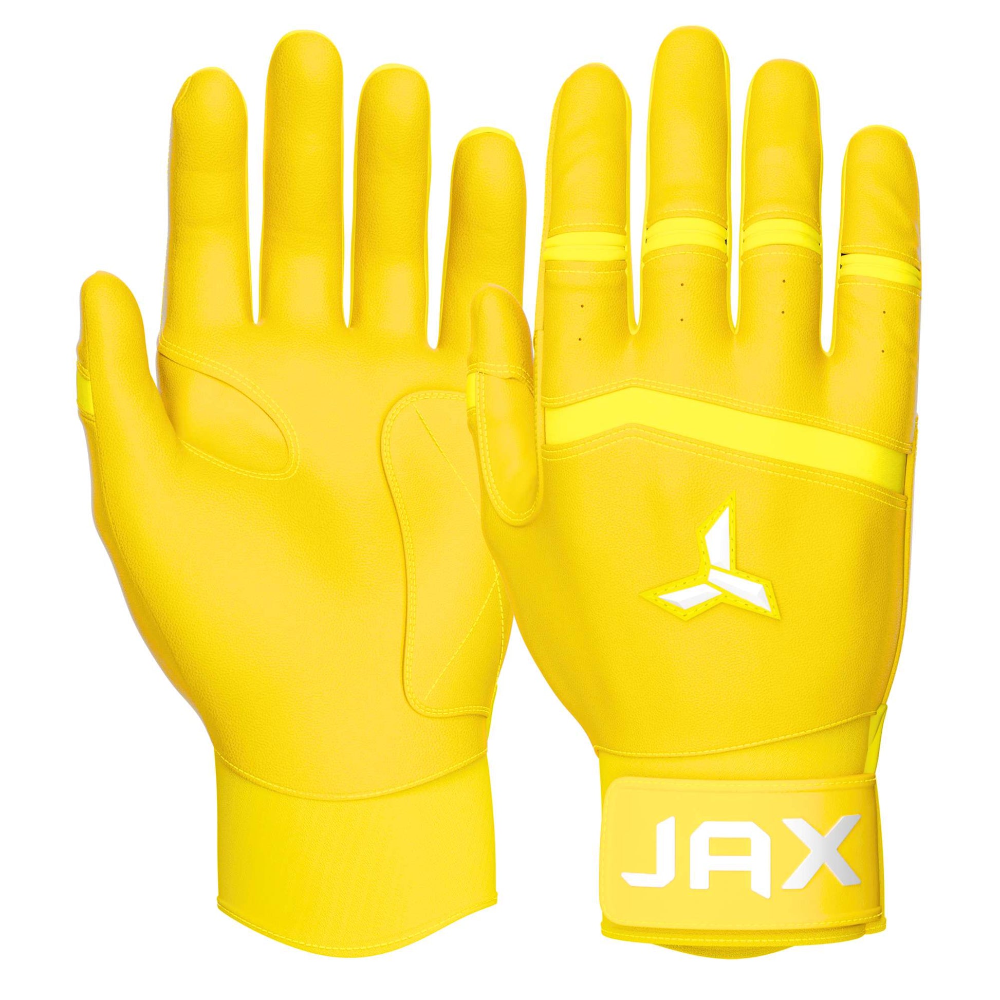 JAX Batting Gloves Standout Yellow Pro Cuff