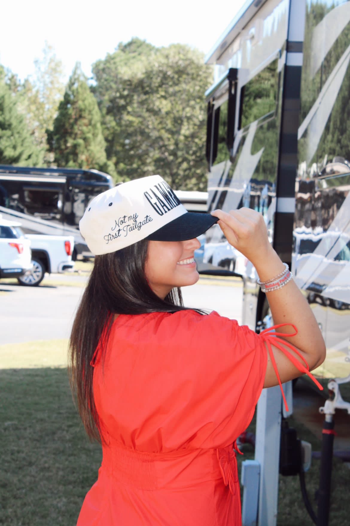Collection of Gameday Not My First Tailgate Hat | Vintage Trucker Snapback in a gallery layout