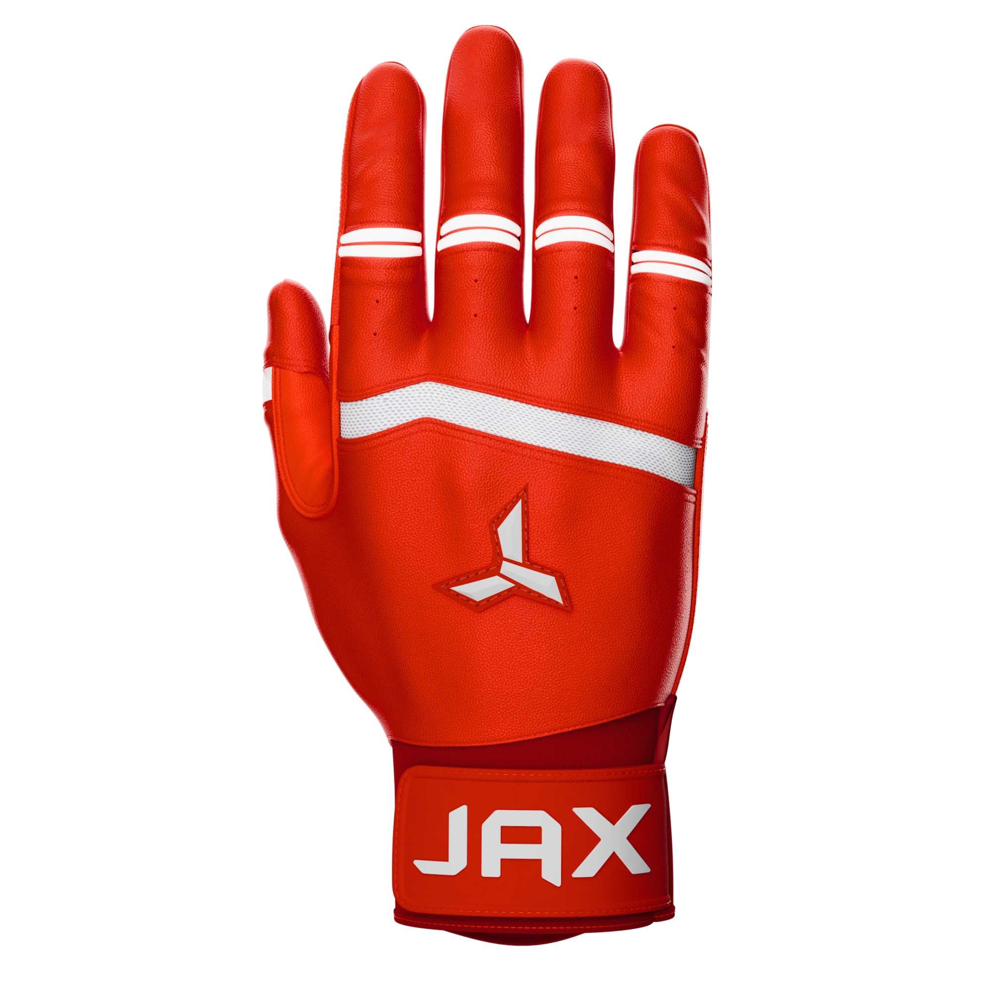 Collection of JAX Batting Gloves Cherry Red Pro Cuff in a gallery layout