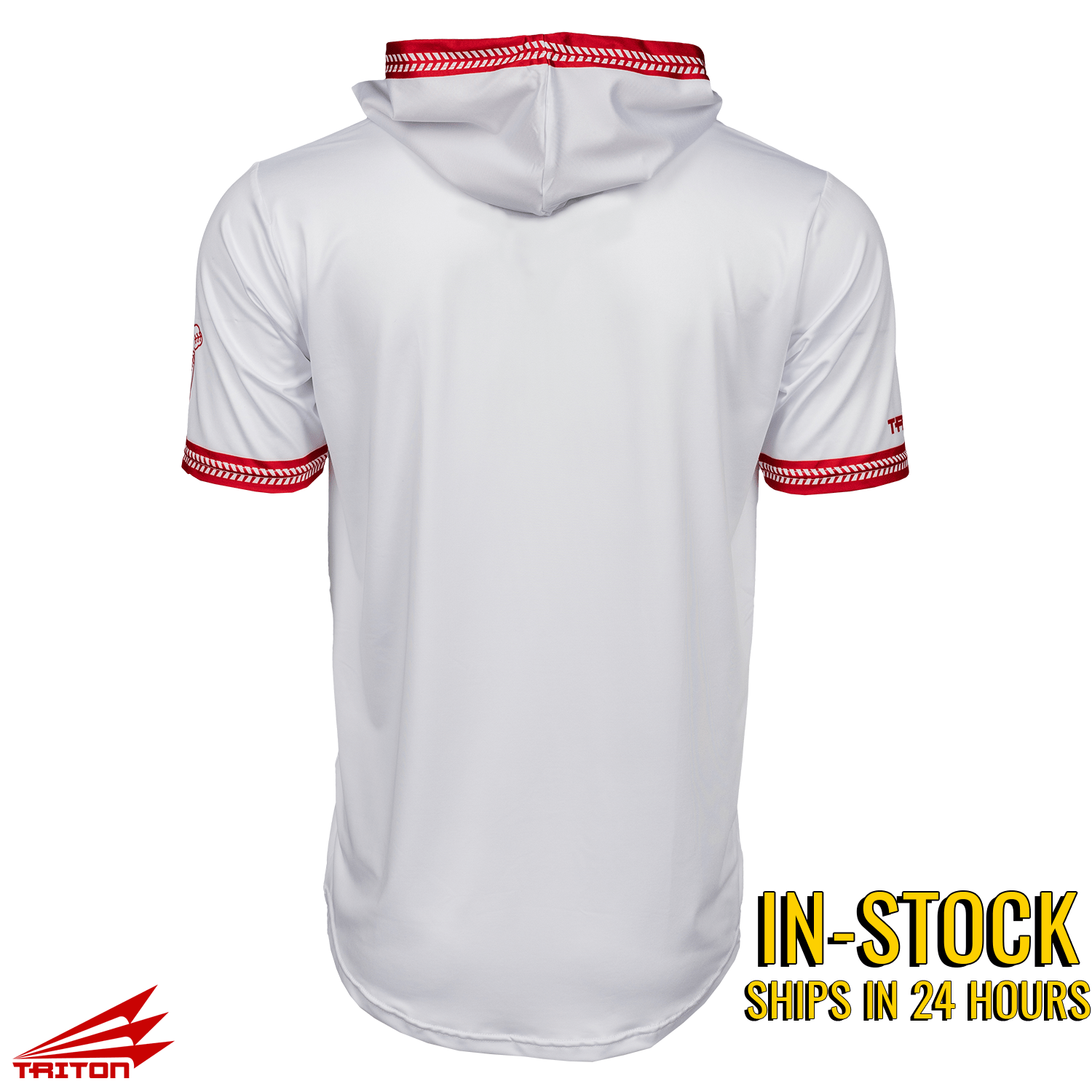 Collection of Baseball Seam Cross HyperMAX Short Sleeve Hoodie in a gallery layout