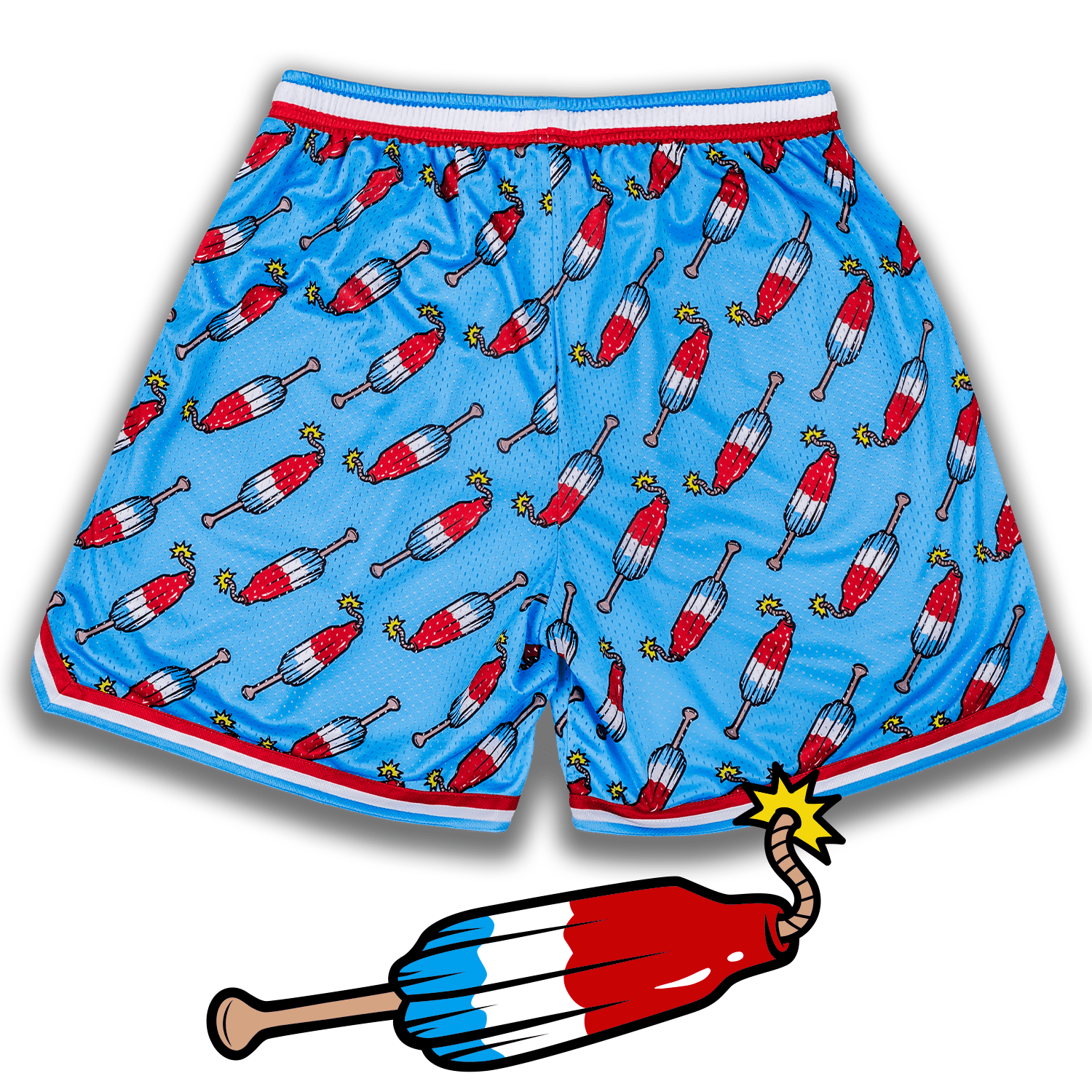 Collection of Freedom Pops Mesh Lifestyle Baseball Shorts in a gallery layout