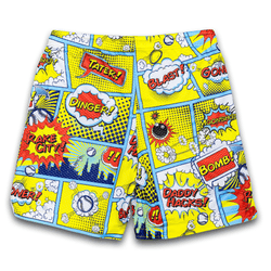 Collection of Comic Book Bombs Lifestyle Baseball Mesh Shorts in a gallery layout