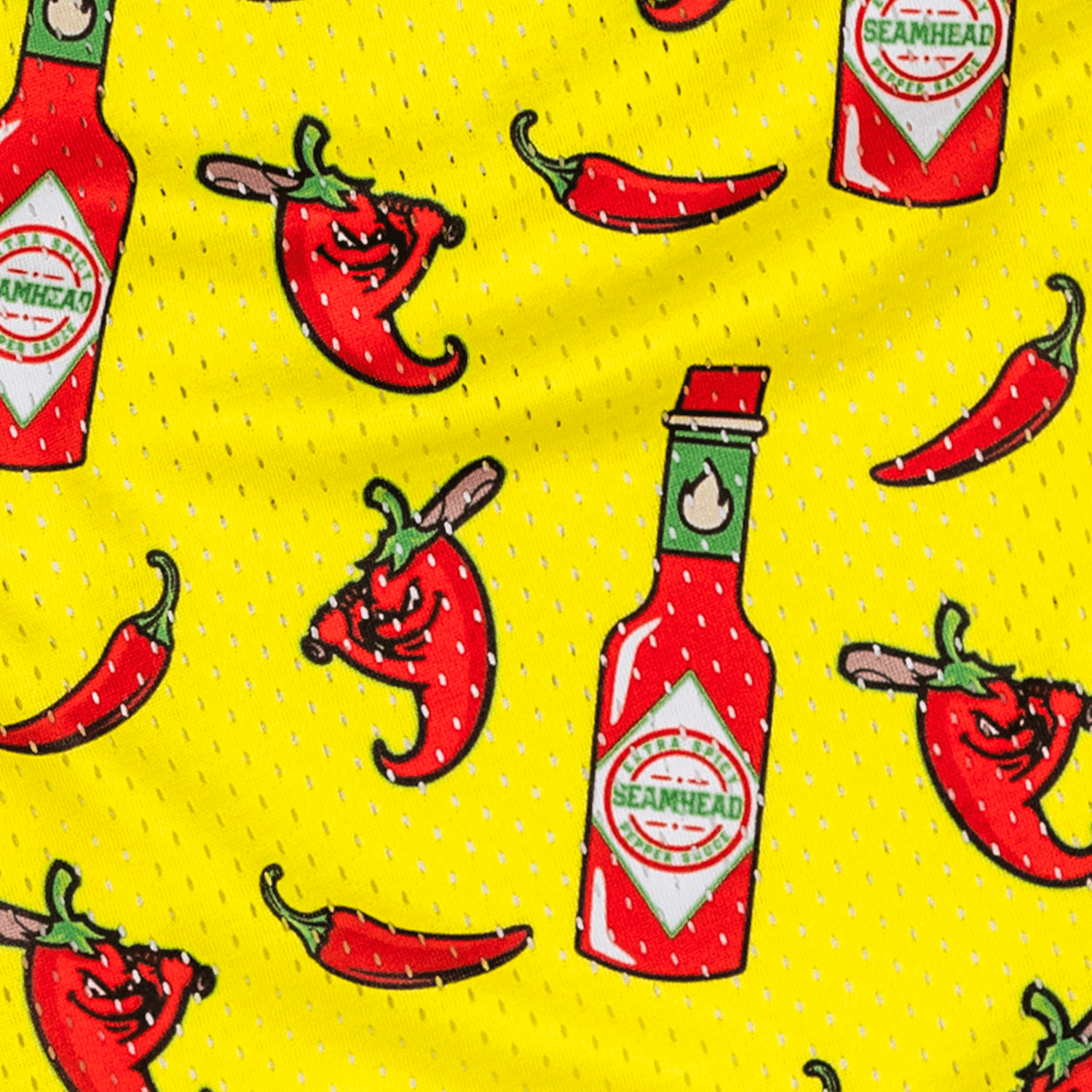 Collection of Ghost Peppers Mesh Lifestyle Baseball Shorts in a gallery layout