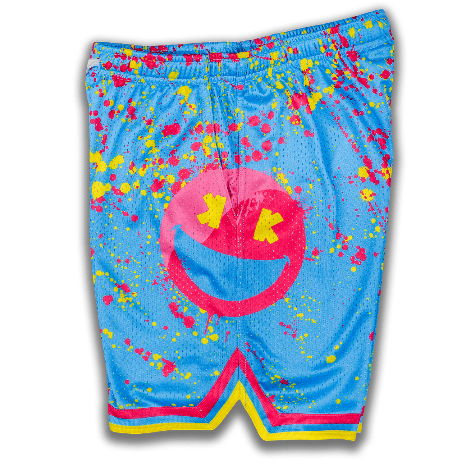 Collection of Smiley K Paint Splatter Mesh Lifestyle Baseball Shorts in a gallery layout