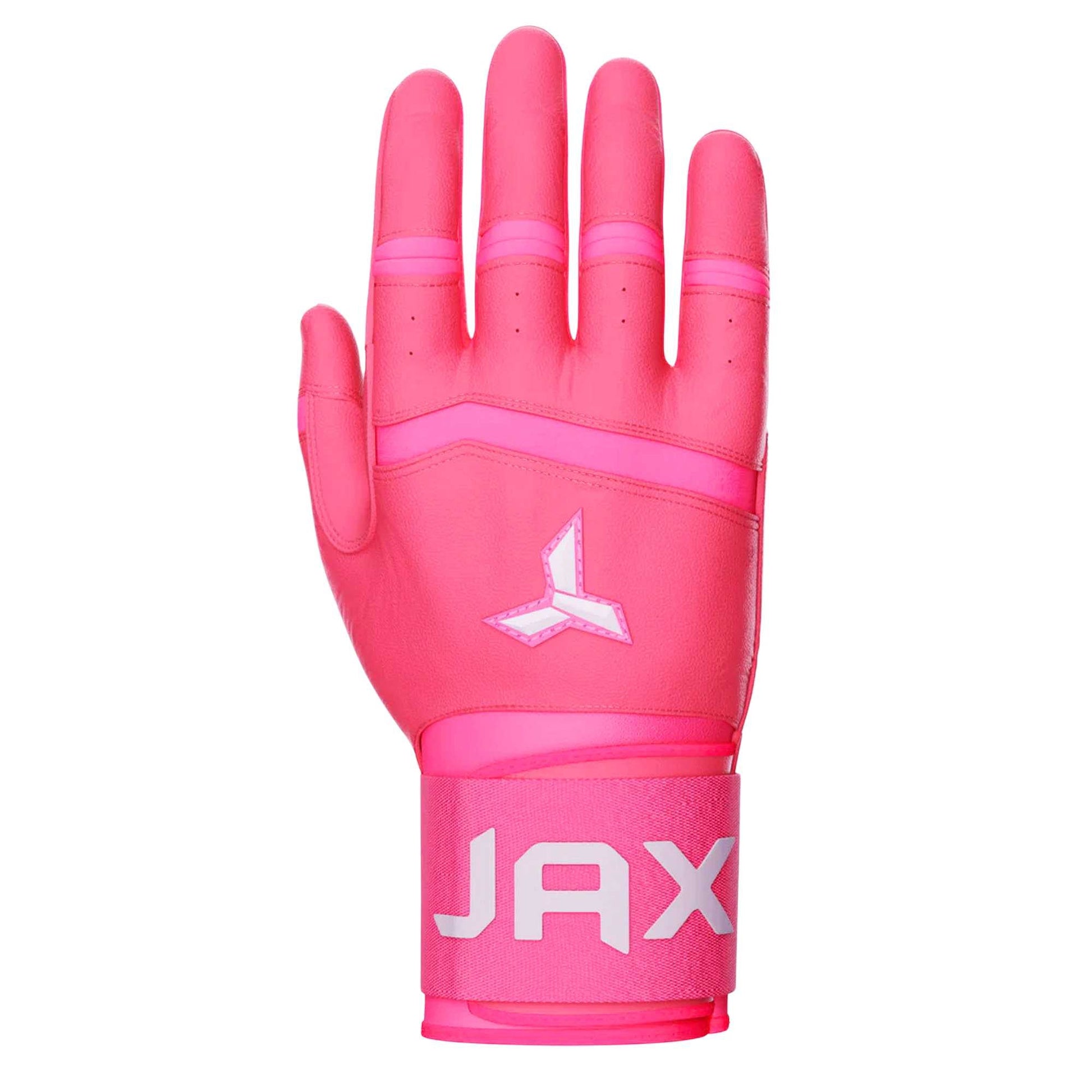 JAX Batting Gloves Pink Strap Cuff