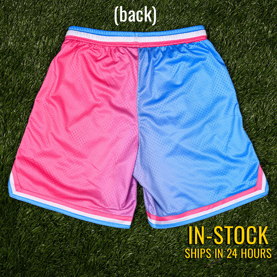 Collection of Daddy Hacks Cotton Candy Lifestyle Baseball Mesh Shorts in a gallery layout