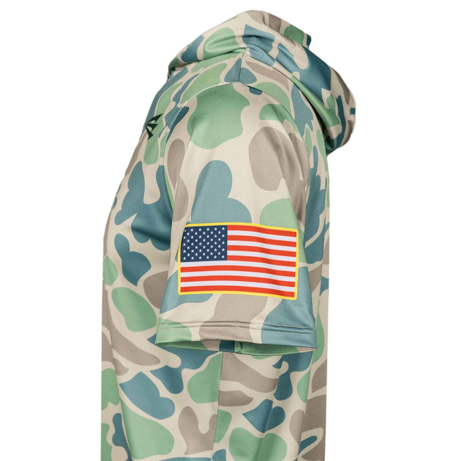 Collection of Seamhead Hunting Club Camo Baseball Hoodie in a gallery layout