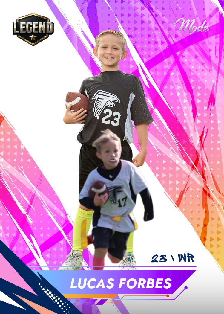 Collection of Custom Football Metal Sports Card – “Legend” Edition in a gallery layout