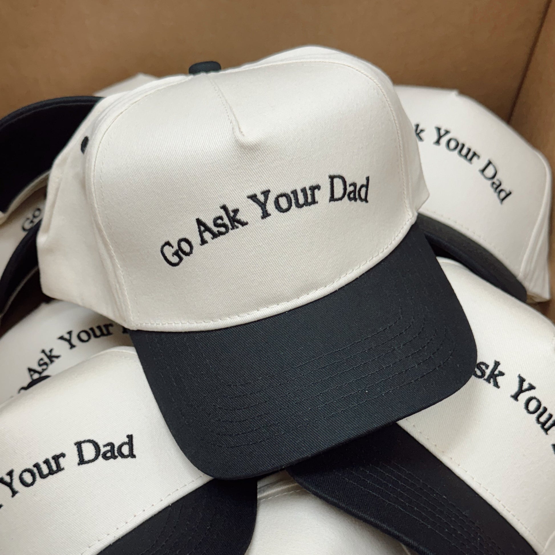 Go Ask Your Dad Hat | Funny Mom Trucker Snapback