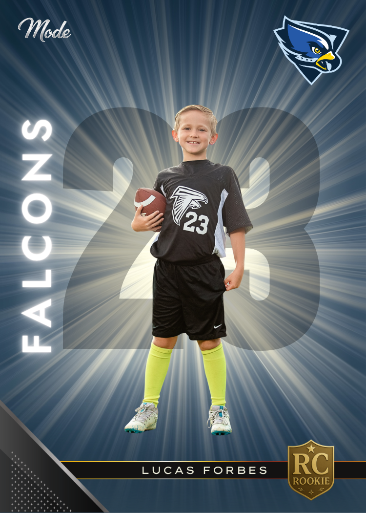 Collection of Custom Football Rookie Metal Sports Card – Gold Burst Edition in a gallery layout