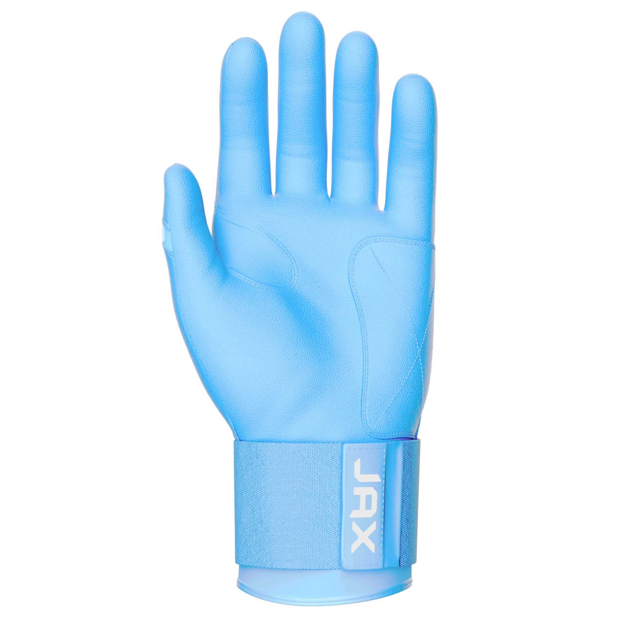 Collection of JAX Batting Gloves Baby Blue Strap Cuff in a gallery layout