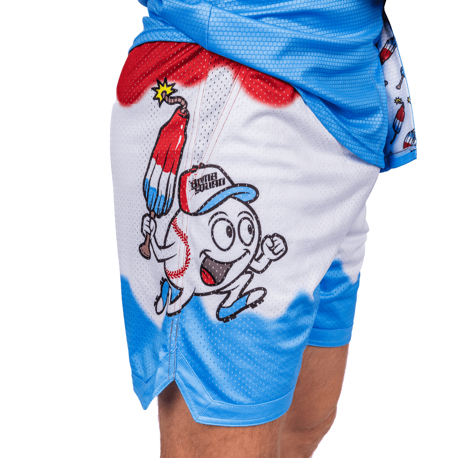 Collection of Bomb Squad Mesh Lifestyle Baseball Shorts in a gallery layout