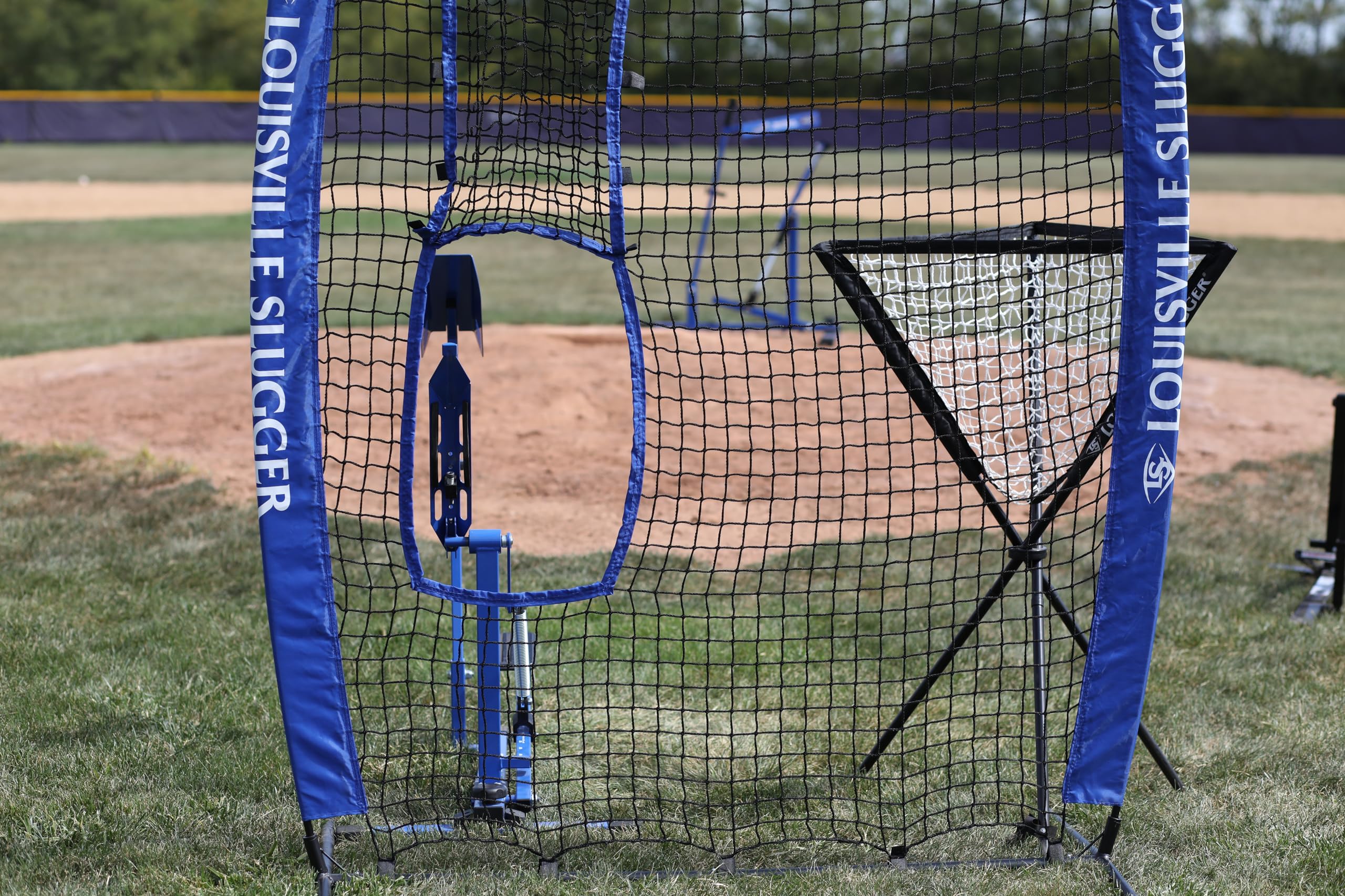 Collection of Louisville Slugger Blue Flame Pitching Machine in a gallery layout