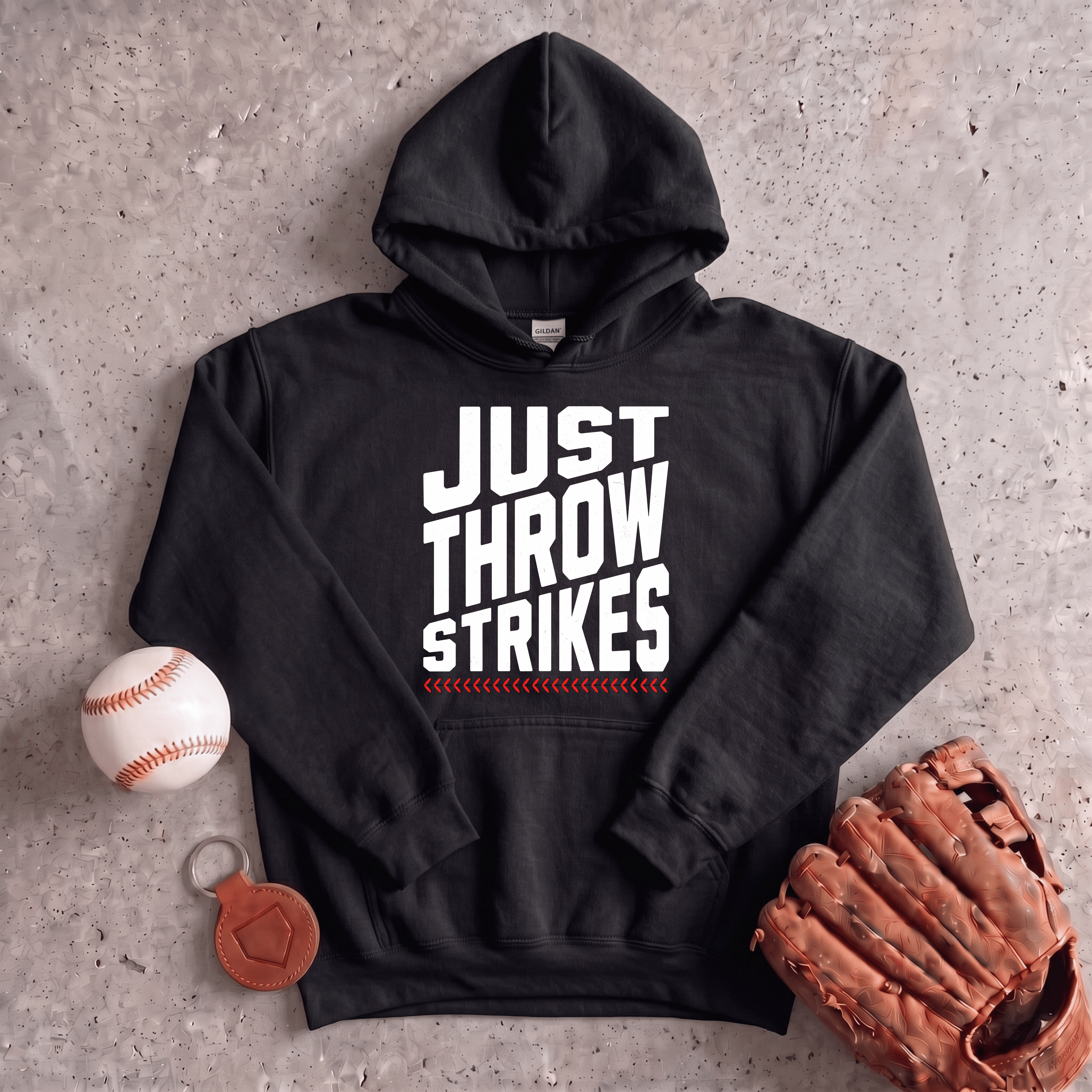 Collection of Just Throw Strikes Hoodie in a gallery layout