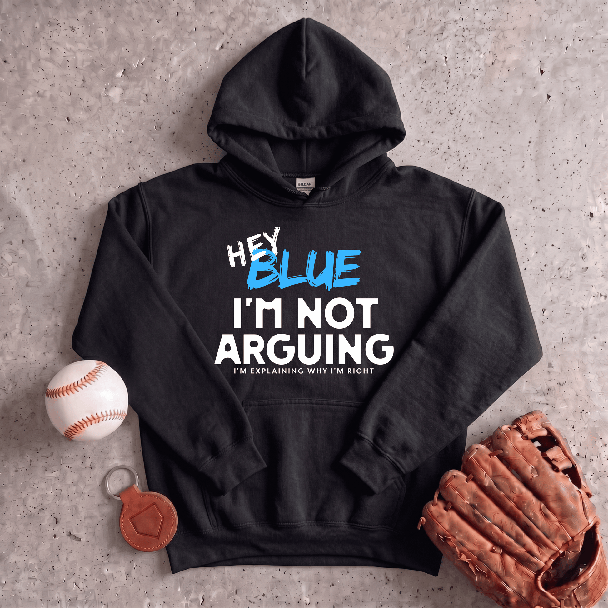 Hey Blue Im Not Arguing Hoodie