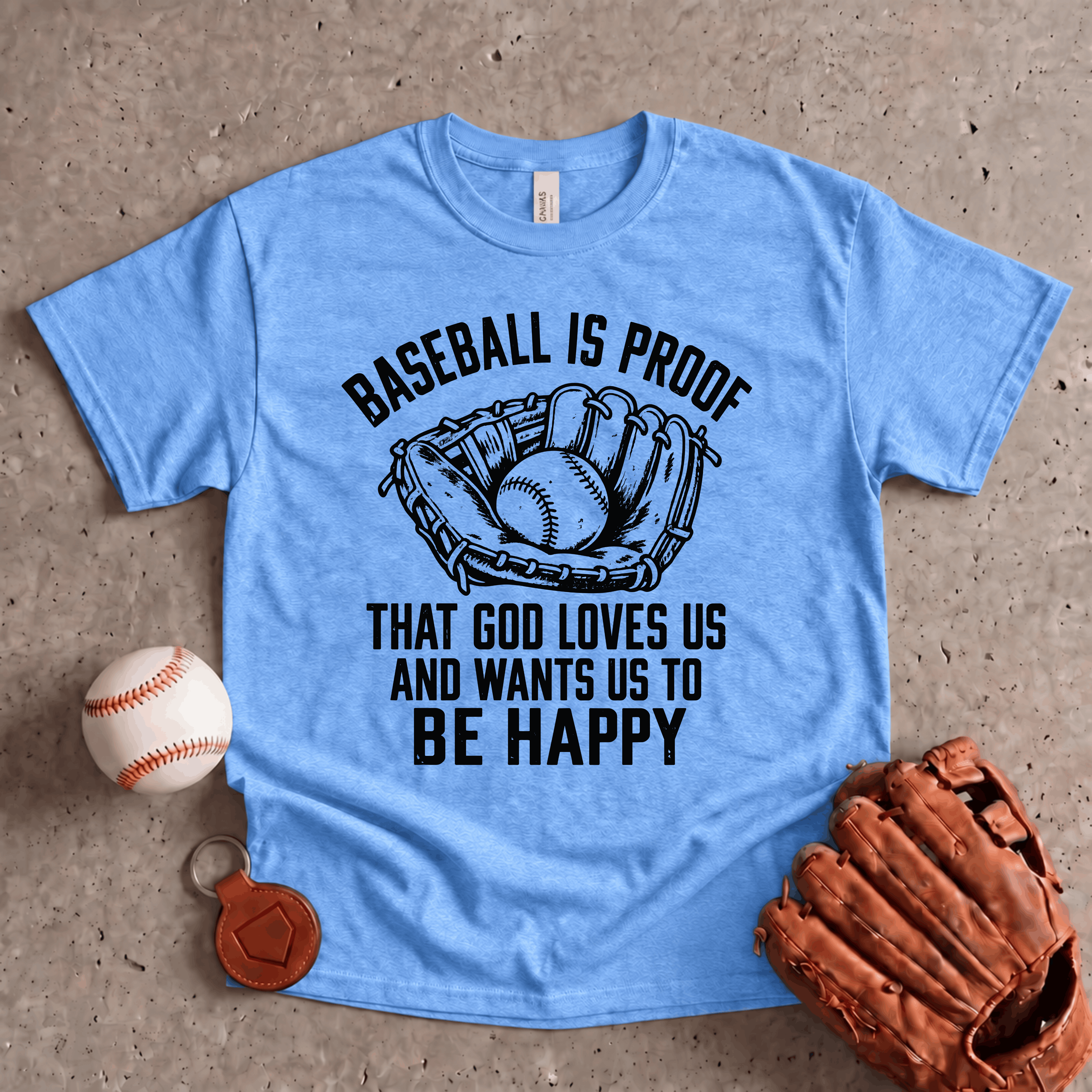 Collection of God Loves Baseball T-Shirt in a gallery layout