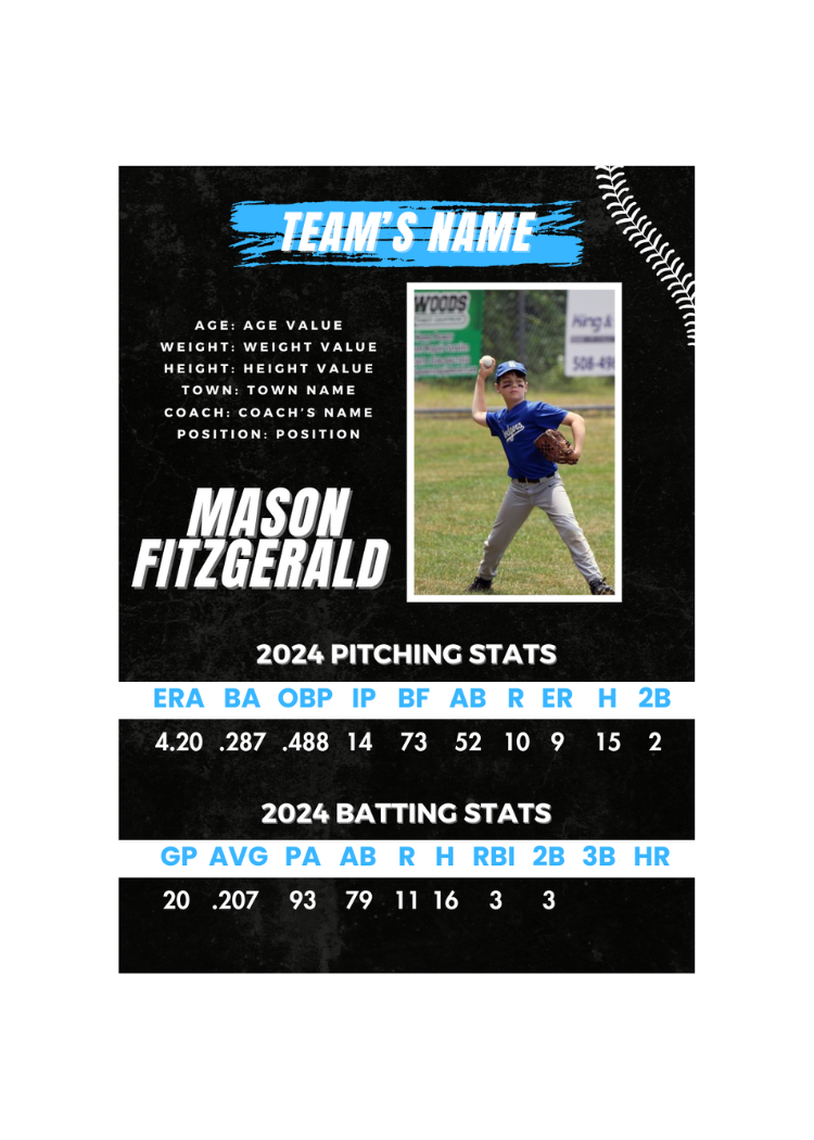 Collection of Baseball Card Template #26 in a gallery layout