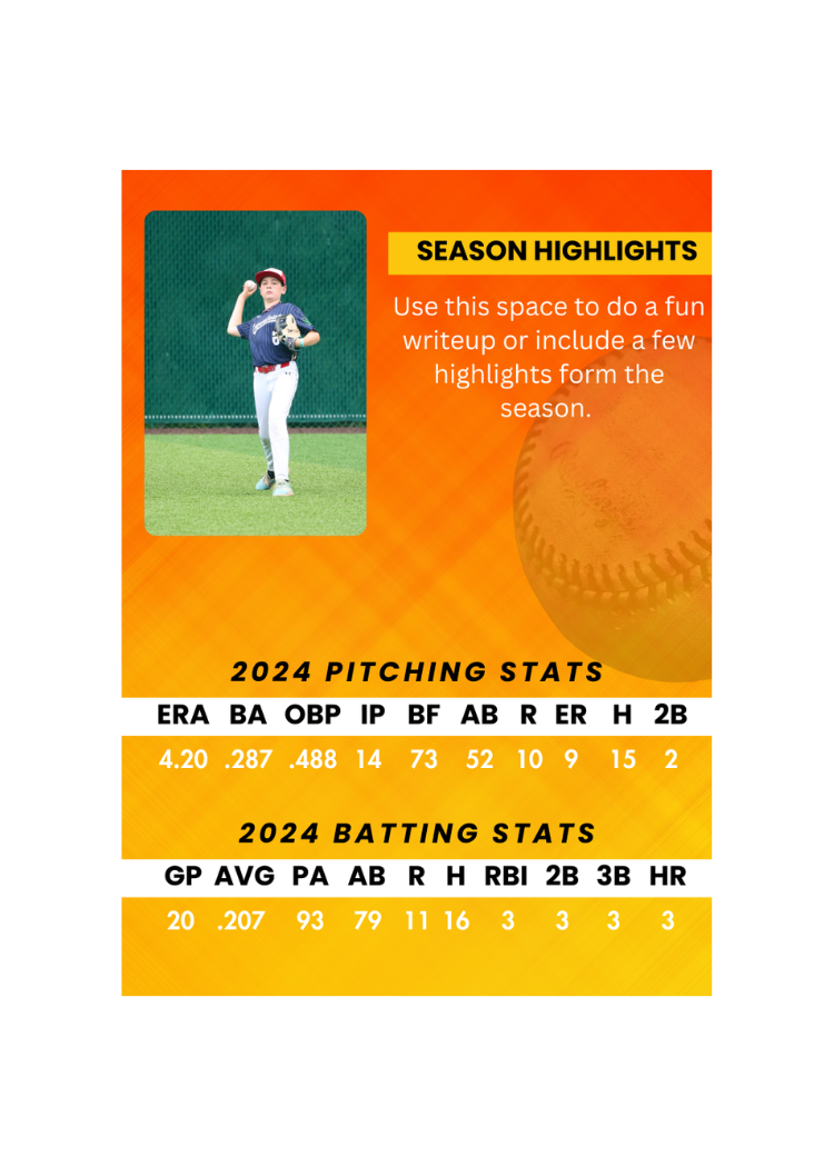 Collection of Baseball Card Template #7 in a gallery layout