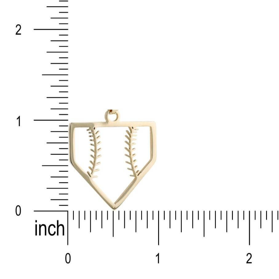 Collection of Home Plate Baseball Necklace in a gallery layout