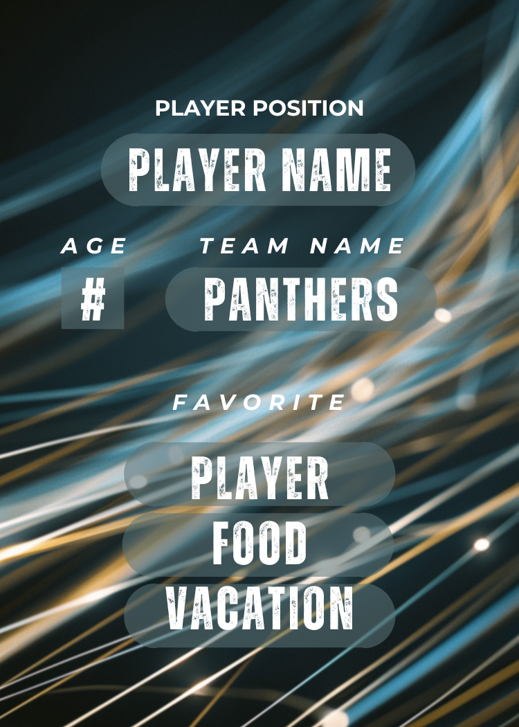 Custom Rookie Metal Sports Card