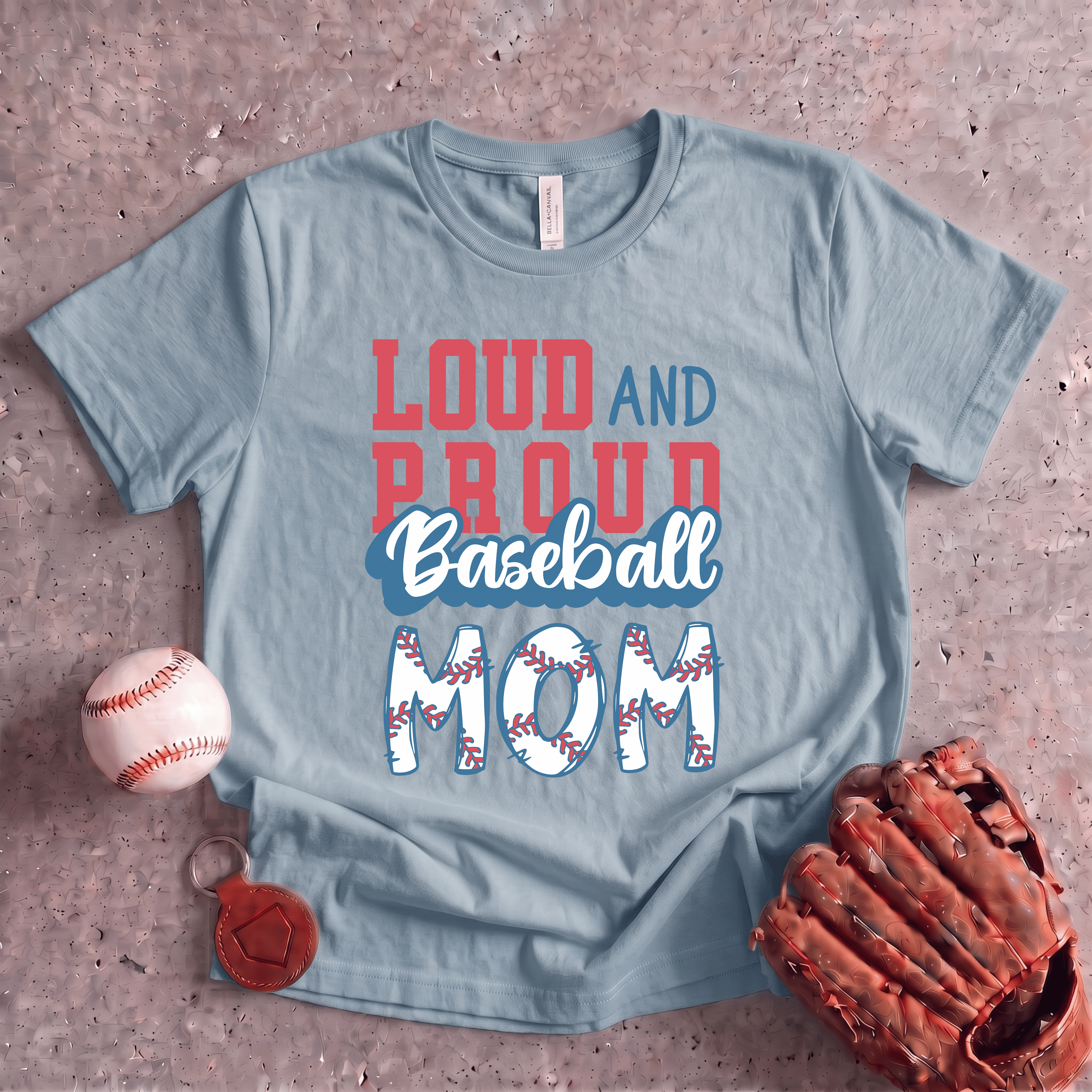 Collection of Loud And Proud Baseball Mom T-Shirt in a gallery layout