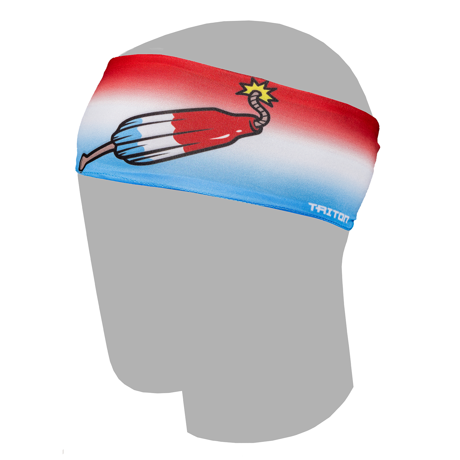 Collection of Headband with a design of a (firecracker) bomb pop on a white background in a gallery layout