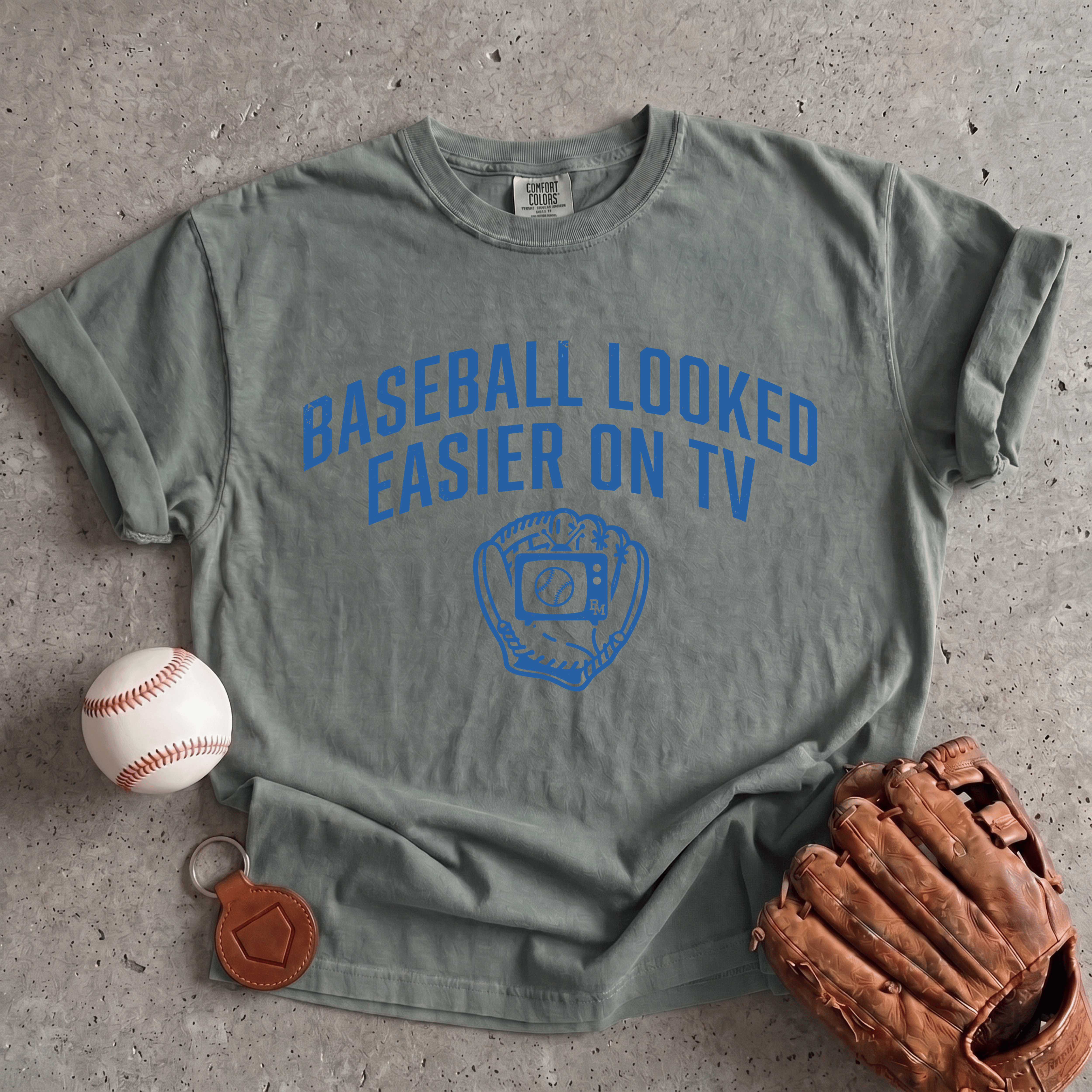 Collection of Baseball Looked Easier on TV T-Shirt in a gallery layout