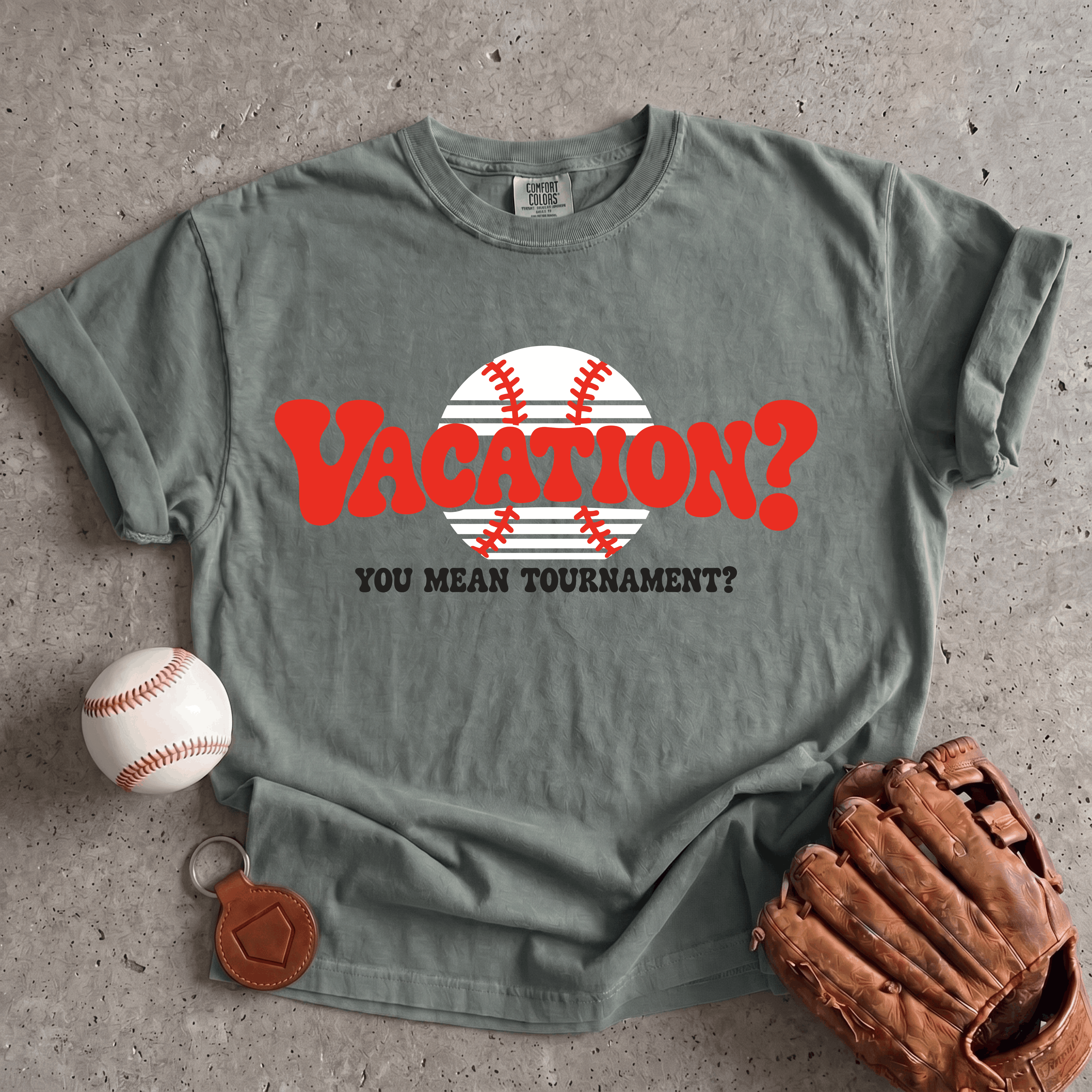 Collection of Baseball Vacation T-Shirt in a gallery layout