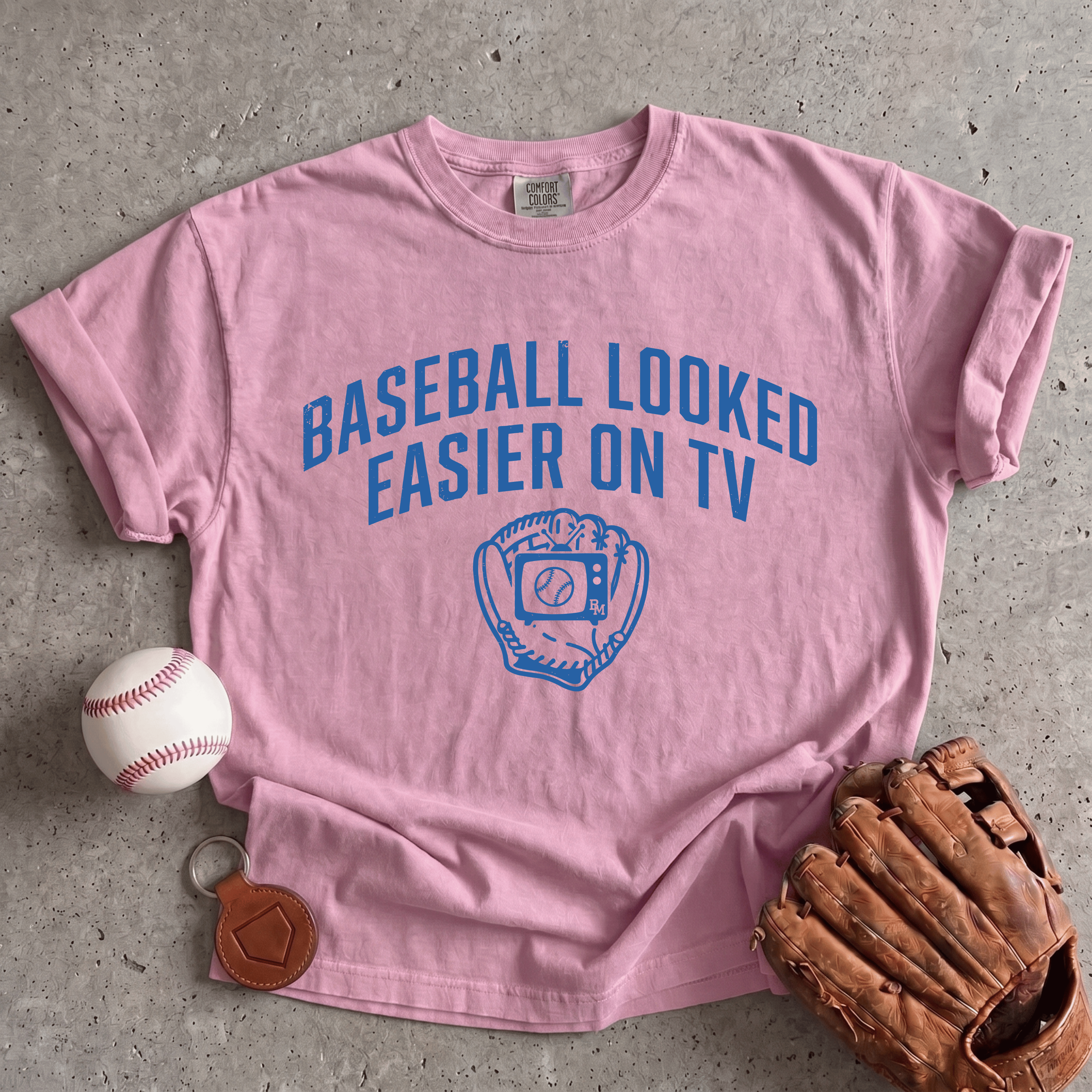 Collection of Baseball Looked Easier on TV T-Shirt in a gallery layout