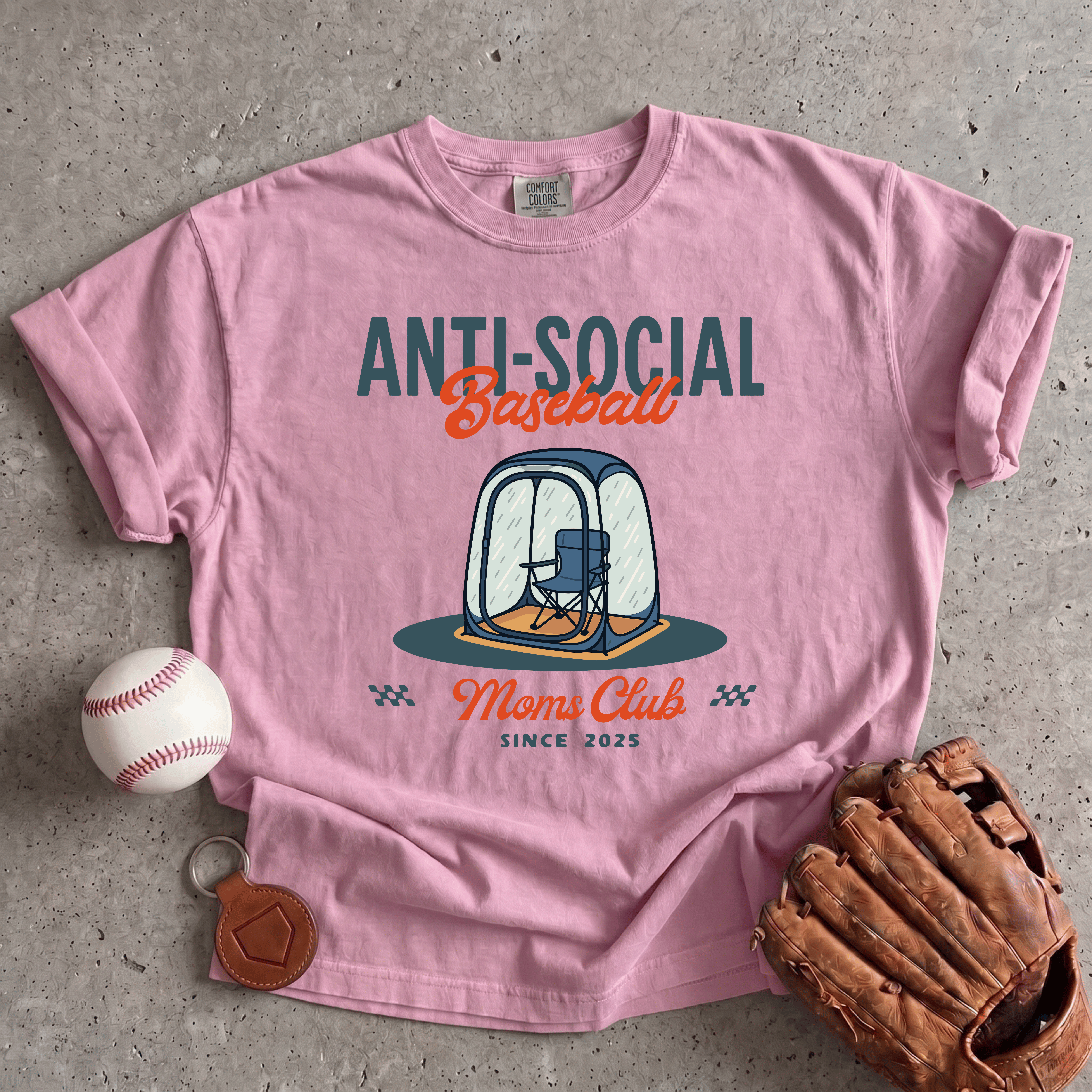 Collection of Anti Social Baseball Mom T-Shirt in a gallery layout