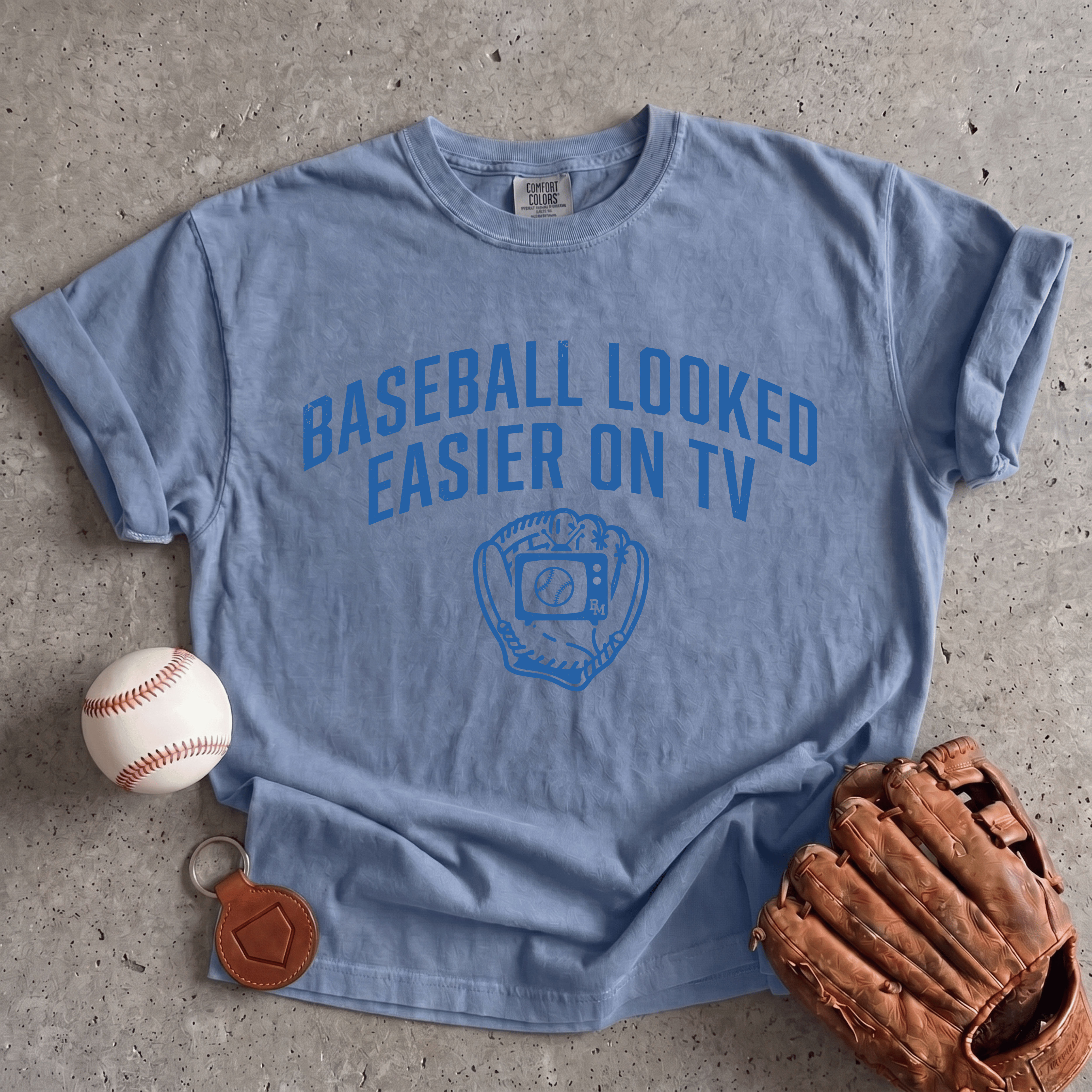 Collection of Baseball Looked Easier on TV T-Shirt in a gallery layout