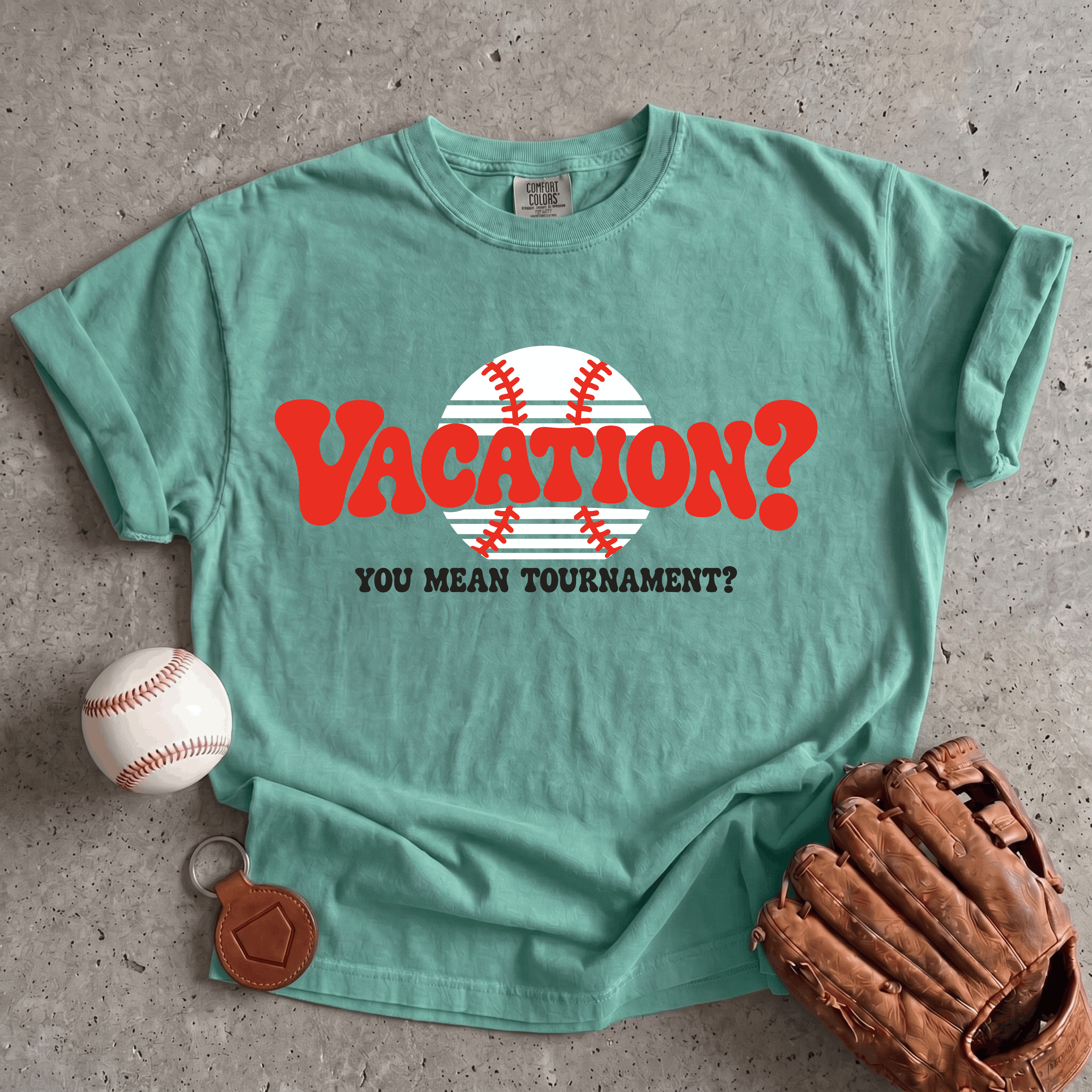 Collection of Baseball Vacation T-Shirt in a gallery layout