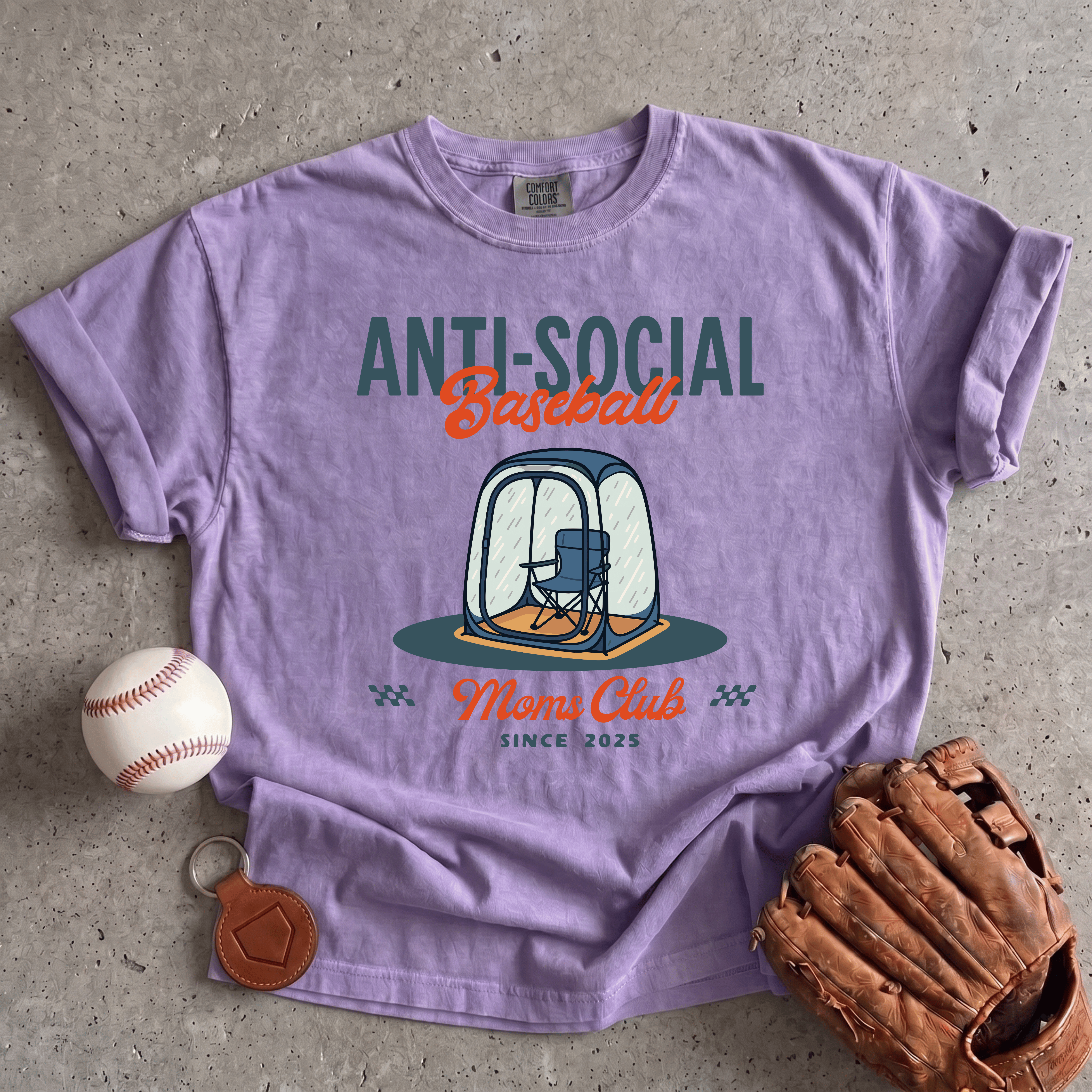 Collection of Anti Social Baseball Mom T-Shirt in a gallery layout