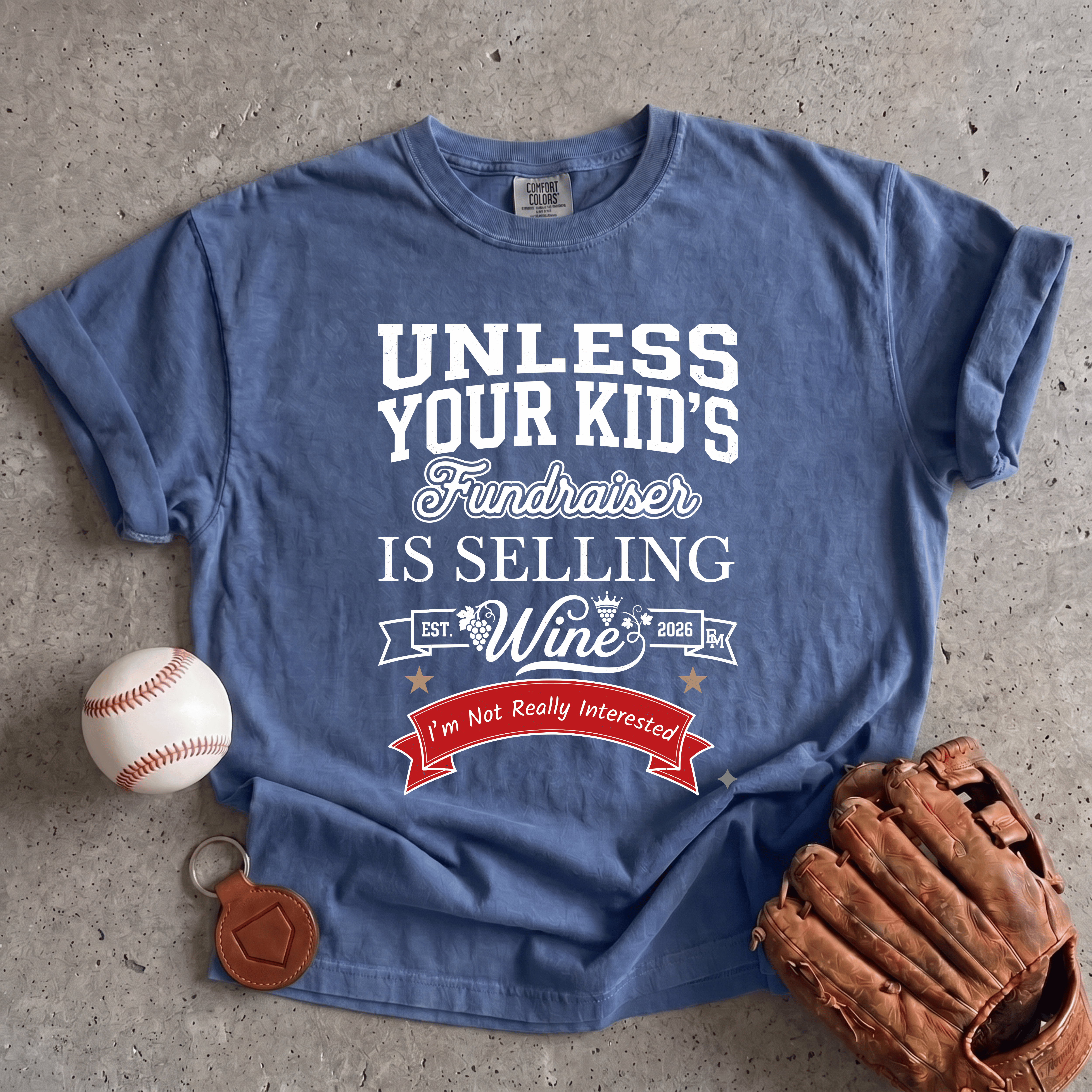 Collection of Wine Fundraiser Mom T-Shirt in a gallery layout
