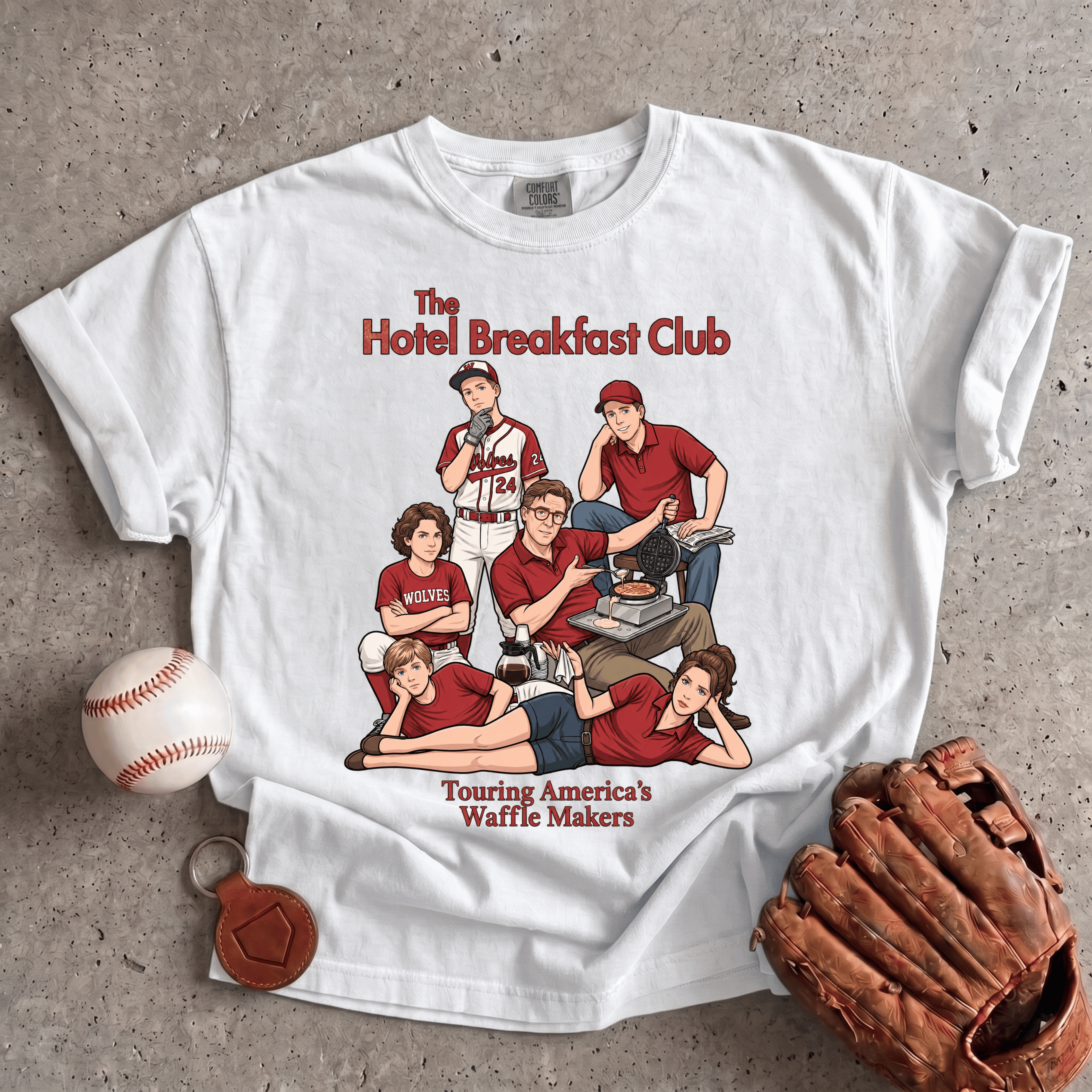 Collection of Hotel Breakfast Club Travel Ball T-Shirt in a gallery layout