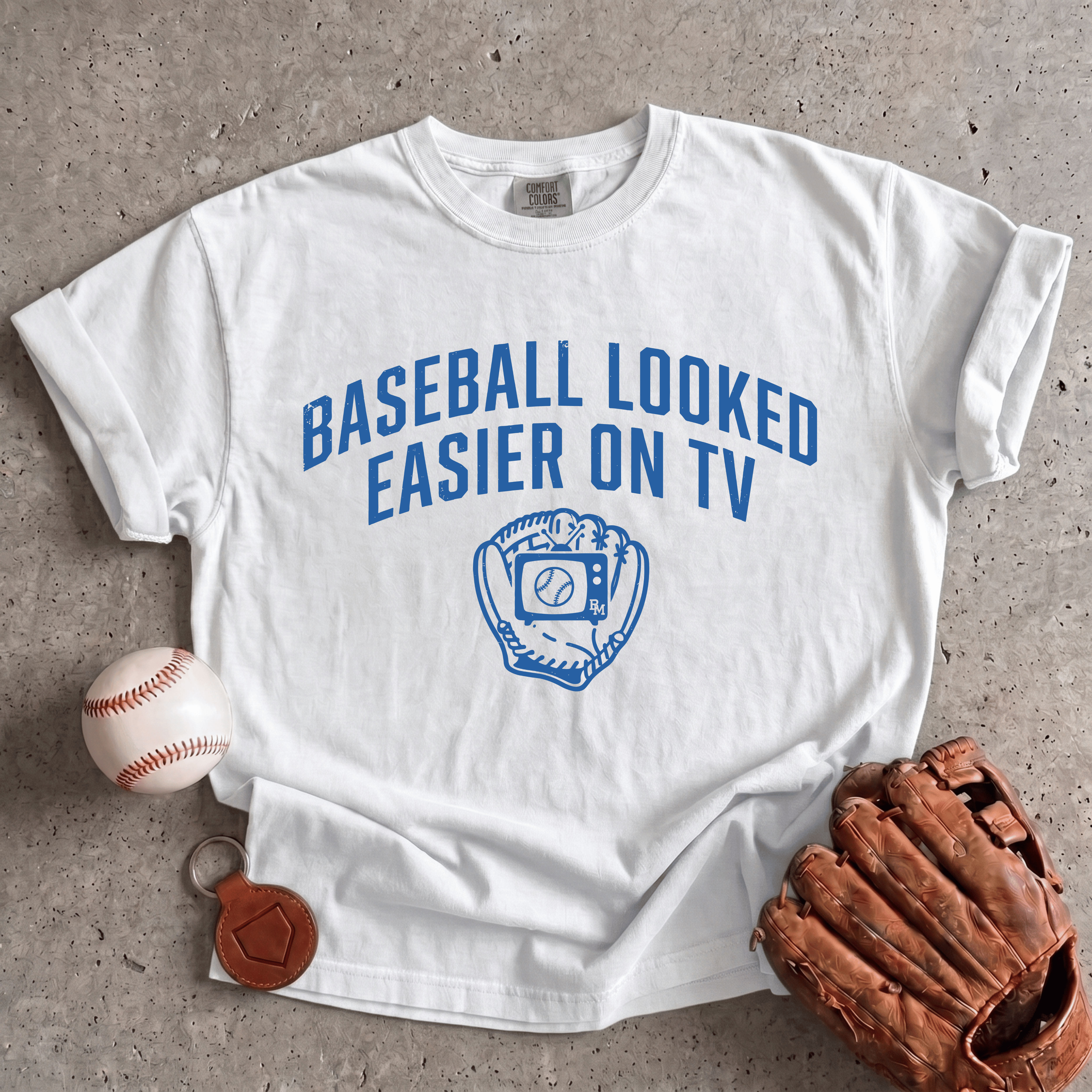 Collection of Baseball Looked Easier on TV T-Shirt in a gallery layout