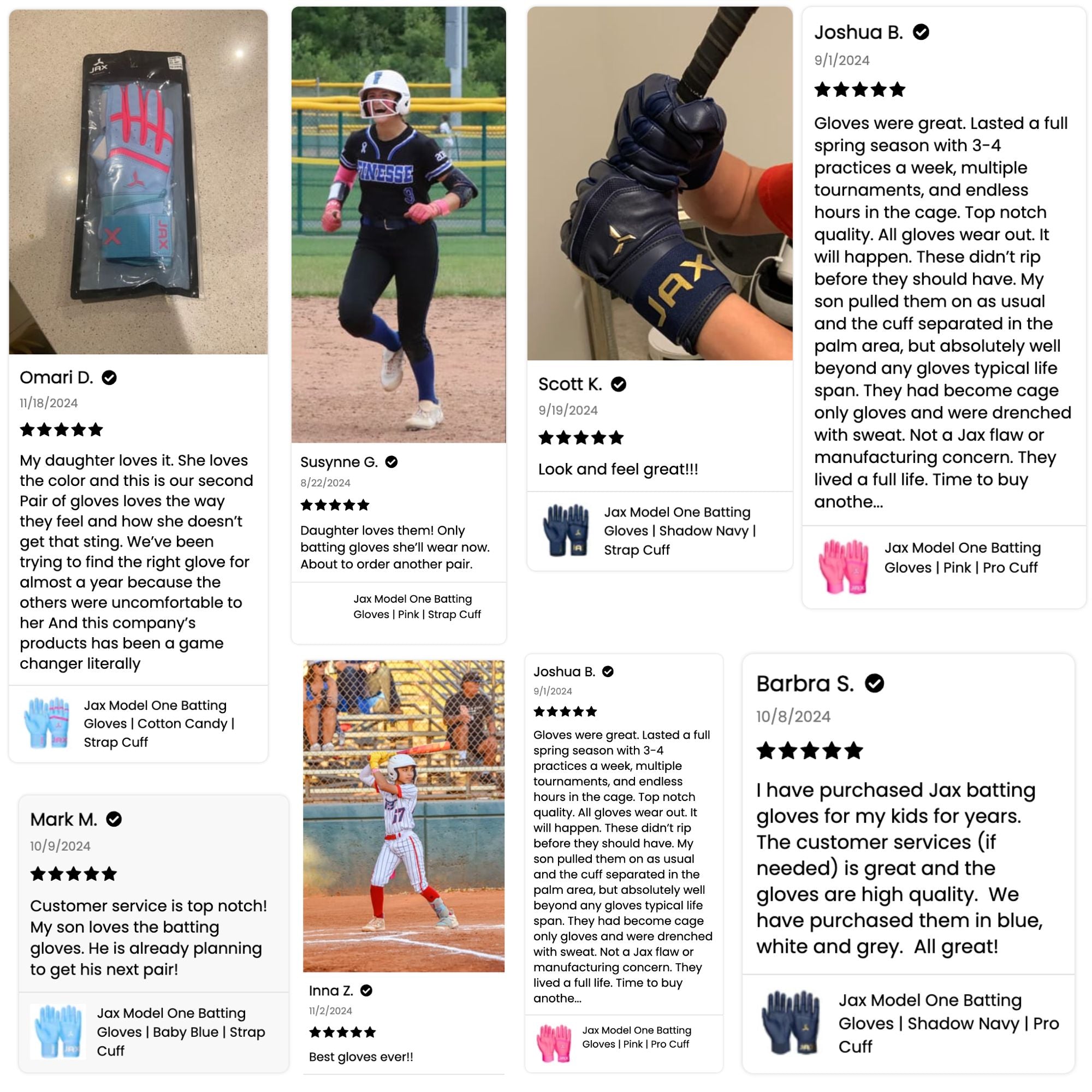 Collection of JAX Batting Gloves Cool Grey Strap Cuff in a gallery layout
