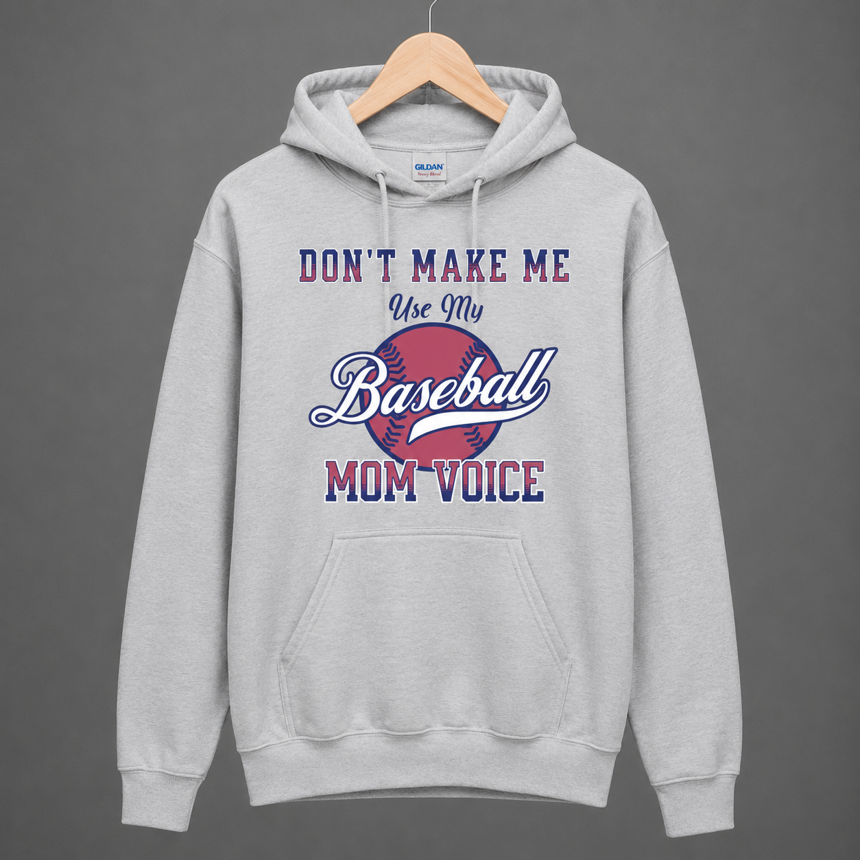 Baseball Mom Voice Hoodie
