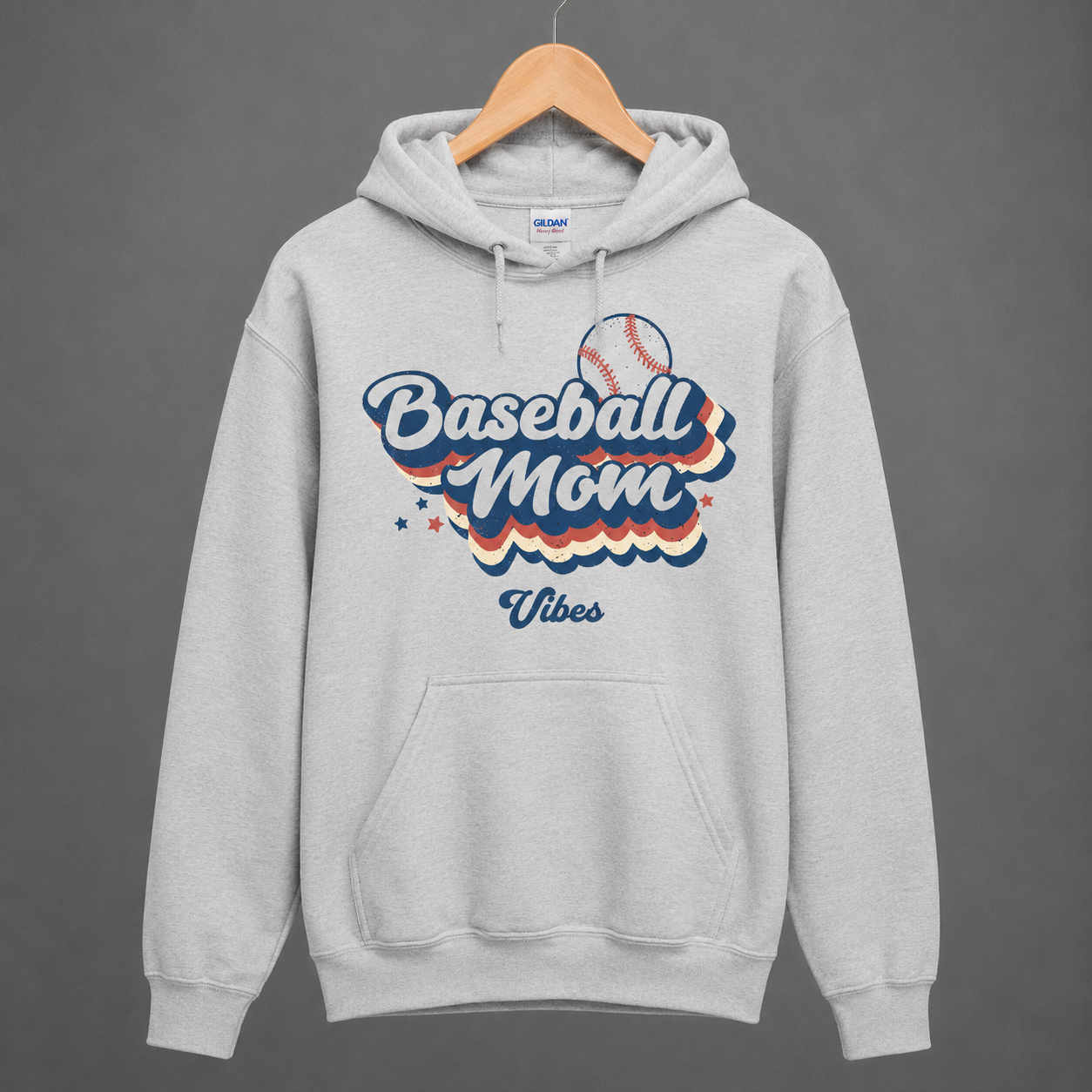Baseball Mom Retro Hoodie