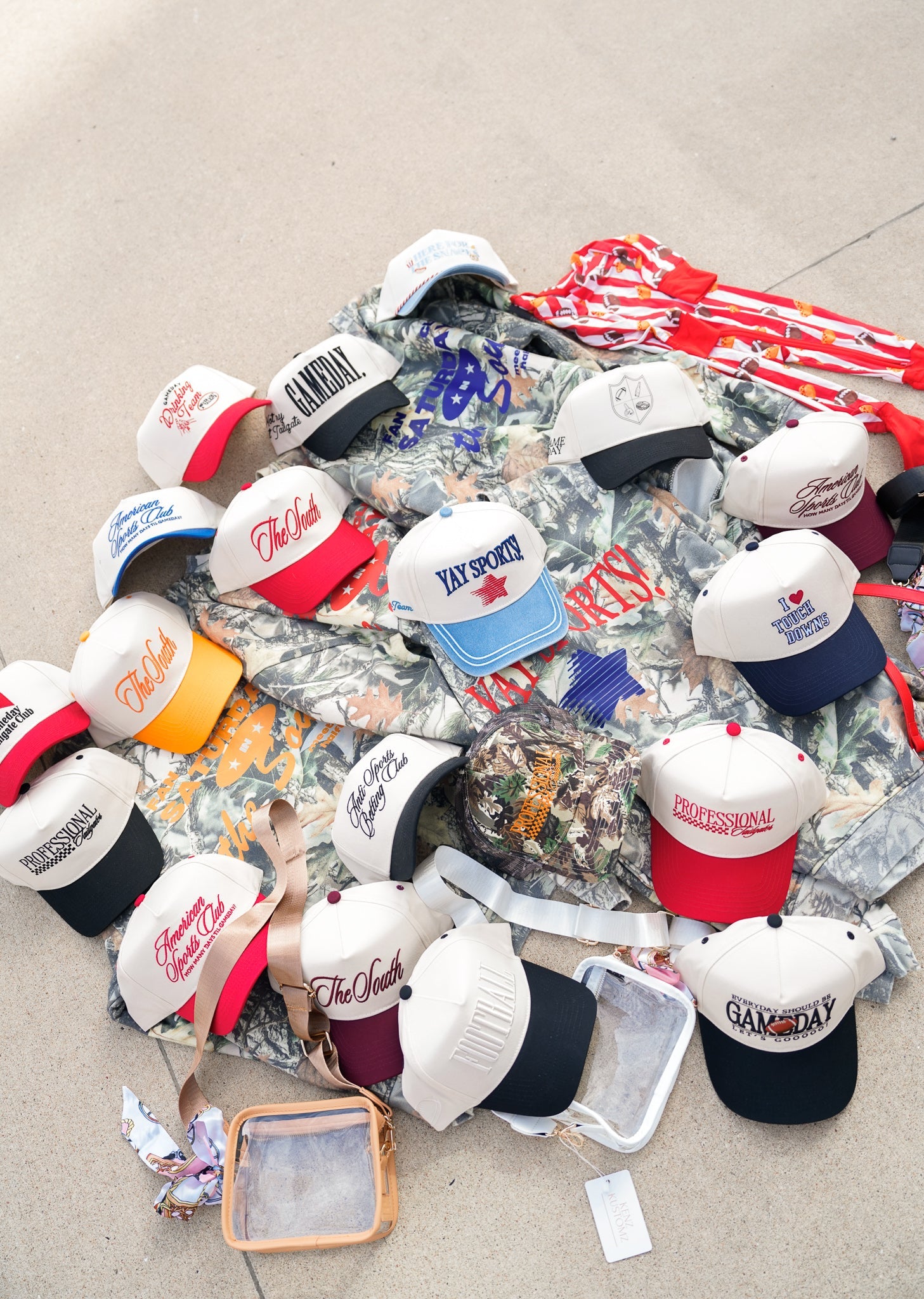 Collection of Football Trucker Hat | Neutral Vintage Puff Embroidery Snapback in a gallery layout
