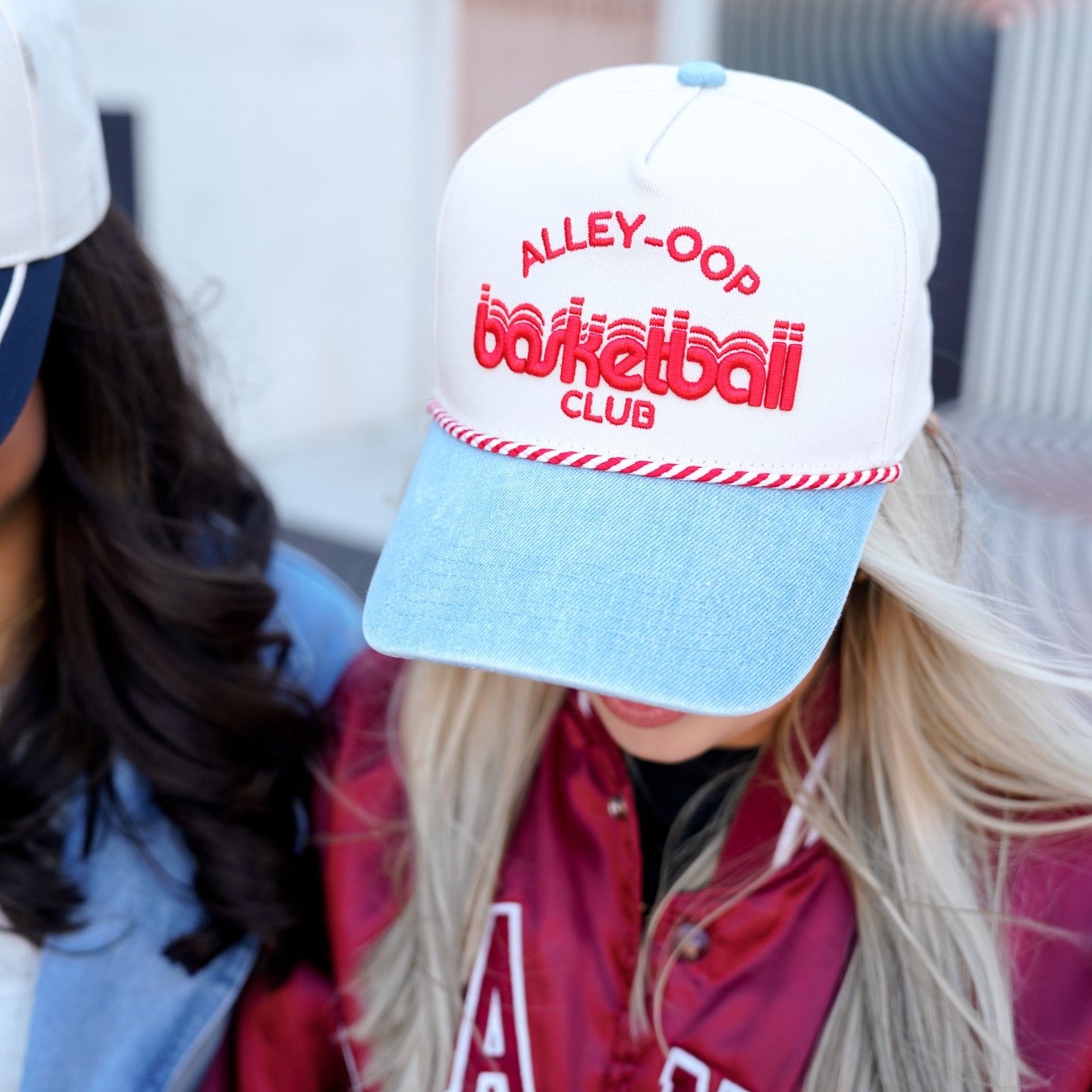 Alley Oop Basketball Club Hat | Denim Vintage Trucker Snapback