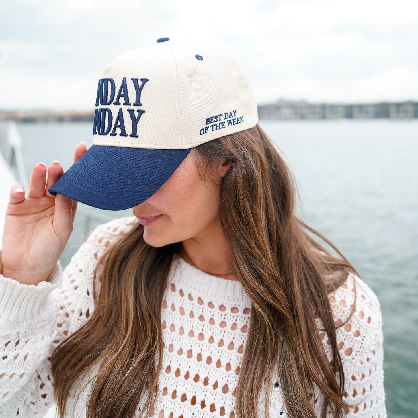 Sunday Funday Hat | Vintage Trucker with Best Day of the Week Side Embroide